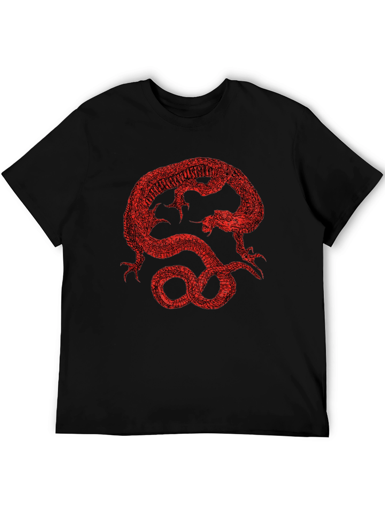 Red Dragon Graphic Black T-Shirt