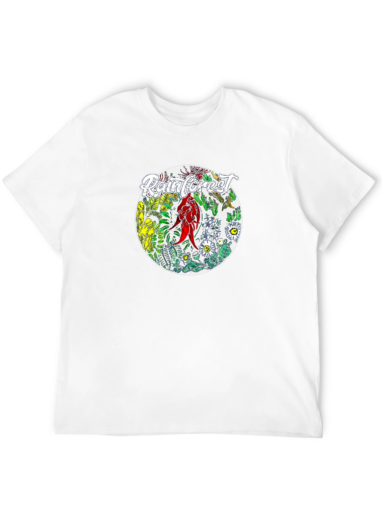 Rainforest Graphic Print Black T-Shirt
