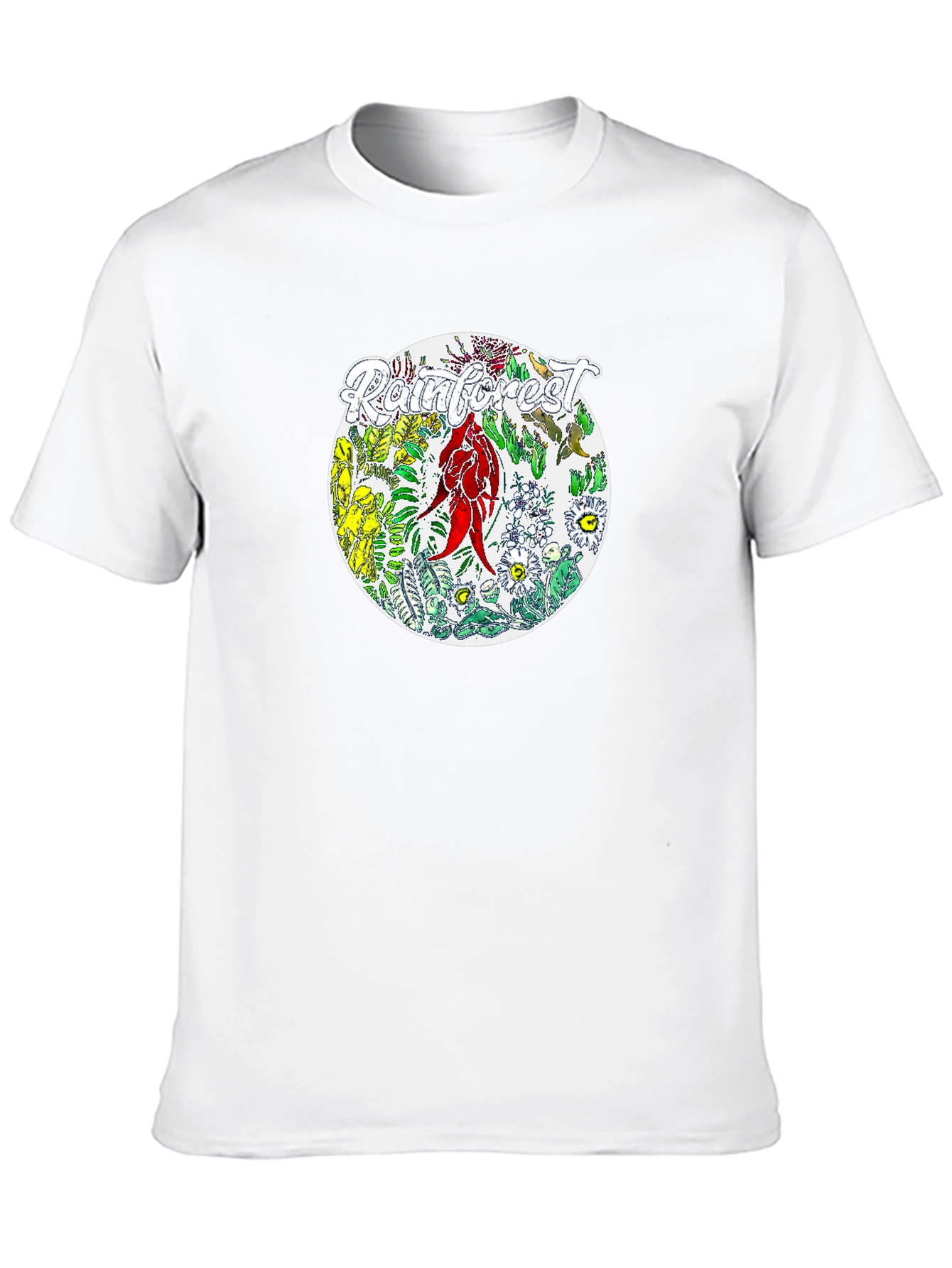 Rainforest Graphic Print Black T-Shirt