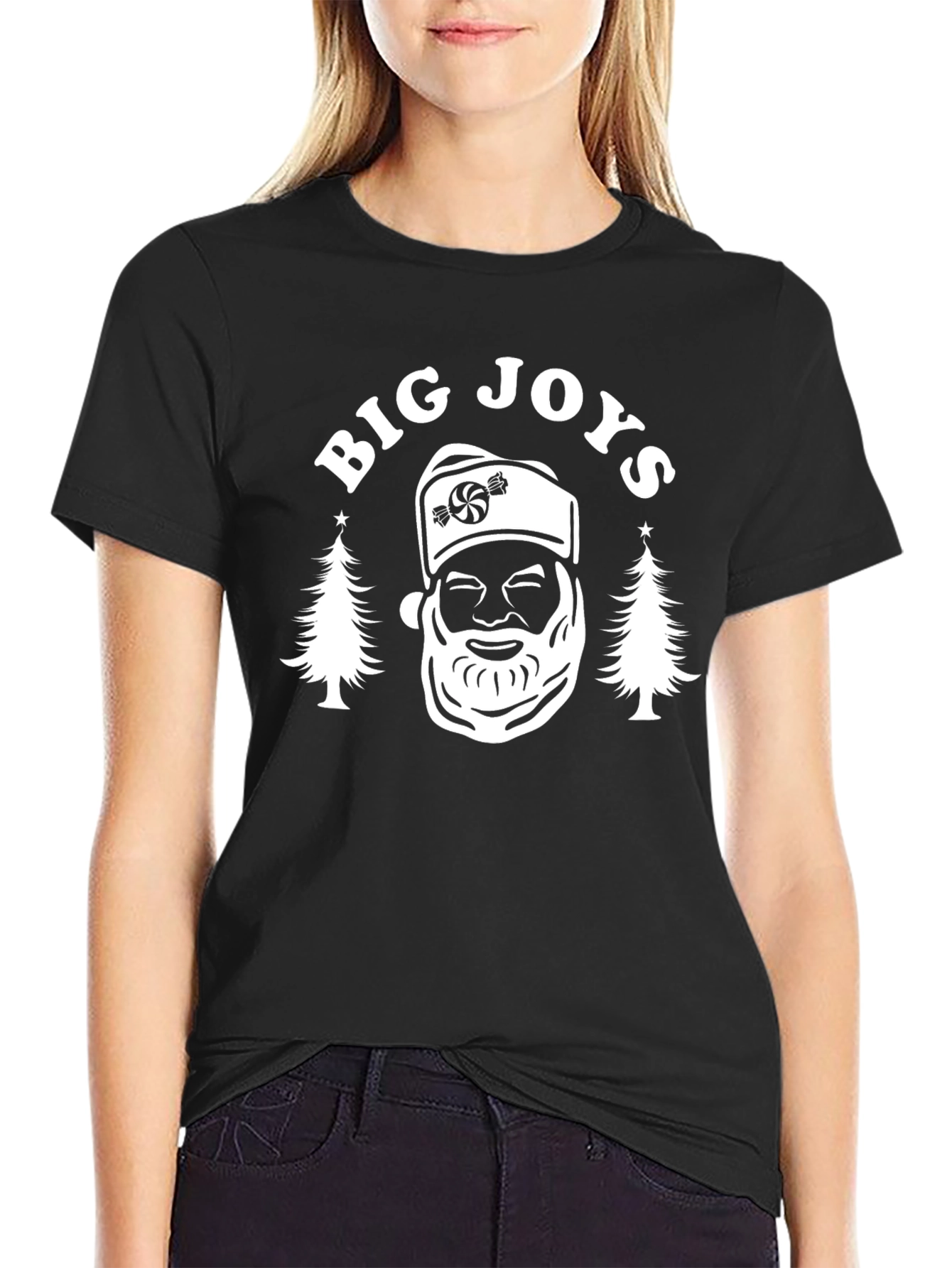 Big Joys Graphic T-Shirt - Santa Christmas Holiday Tee