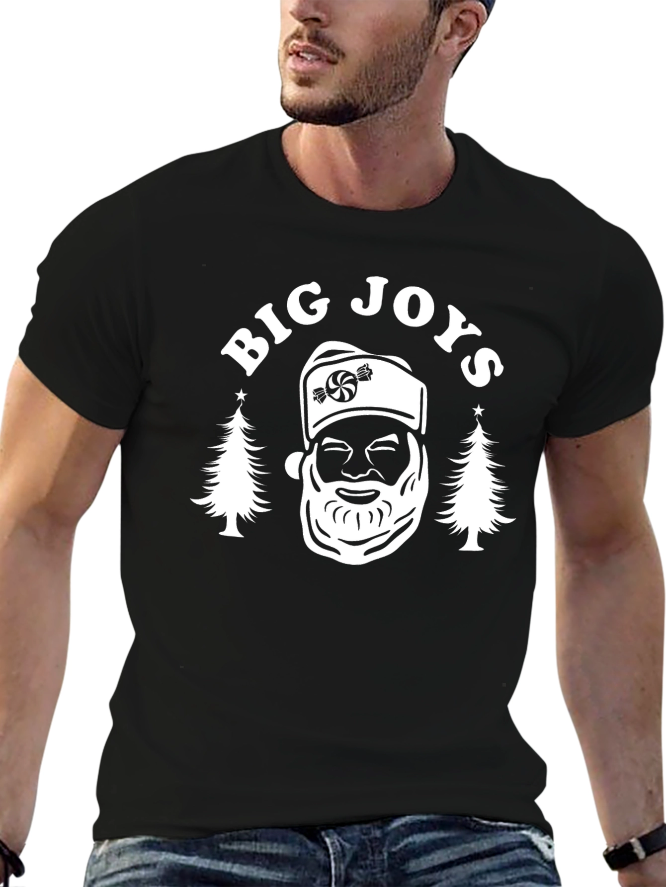 Big Joys Graphic T-Shirt - Santa Christmas Holiday Tee