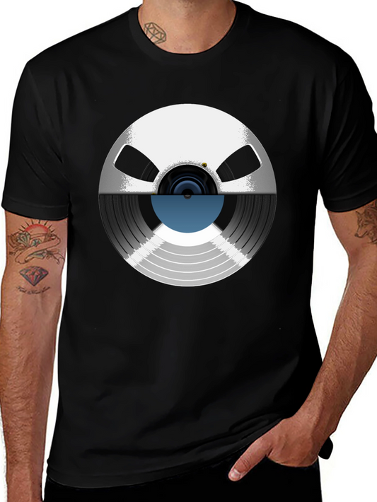 Retro Music Lover T-Shirt - Reel to Reel Vinyl Design