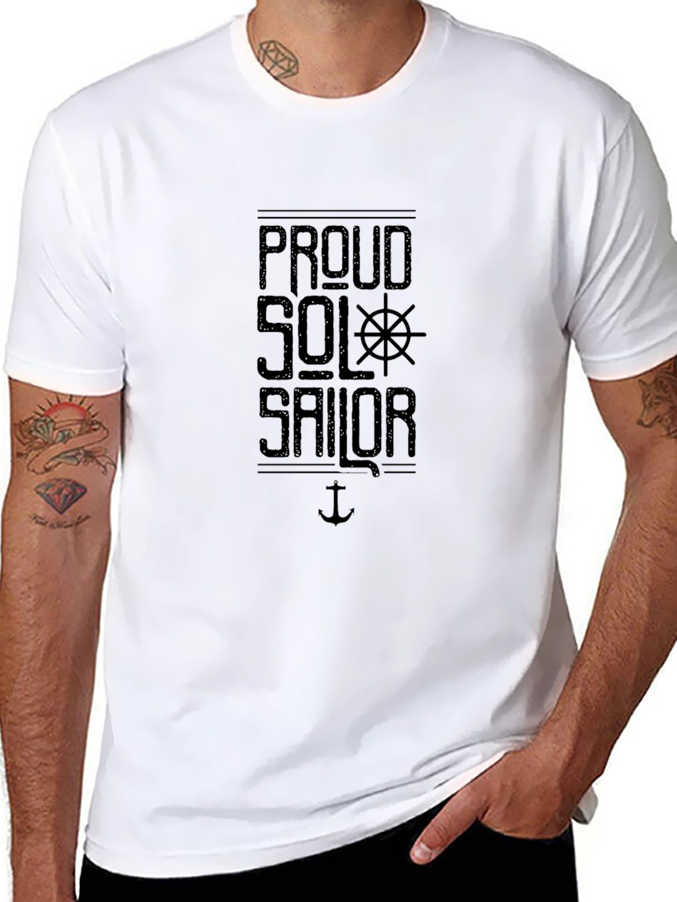 Proud Sailor Black T-Shirt