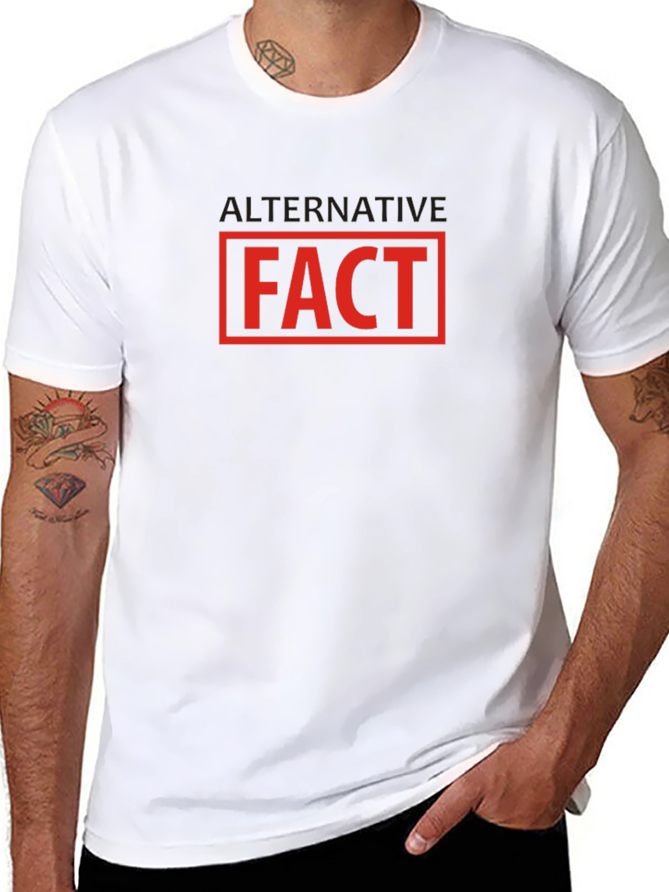 Alternative Fact T-Shirt - Black Crew Neck Tee