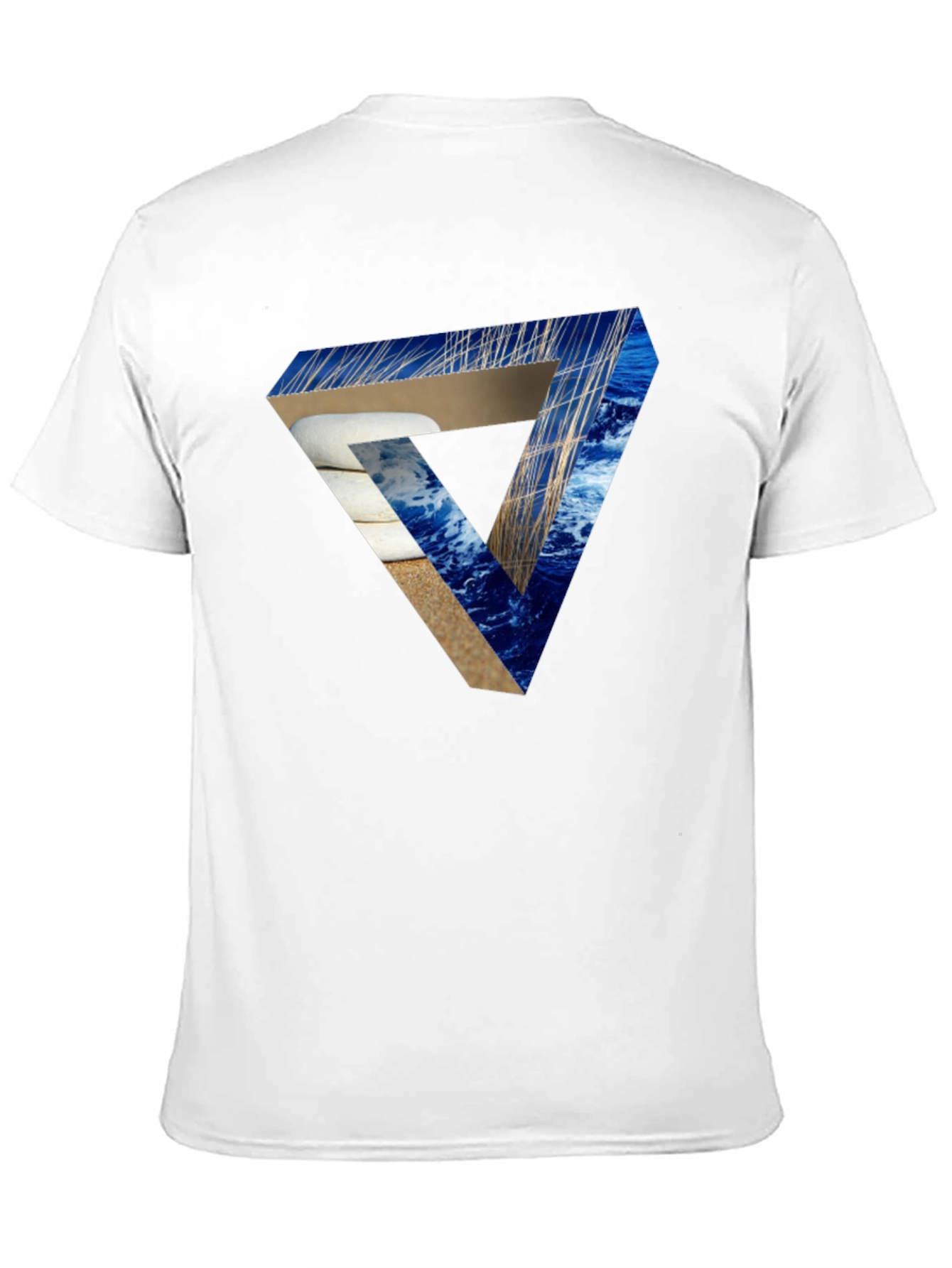 Impossible Triangle Illusion Graphic T-Shirt