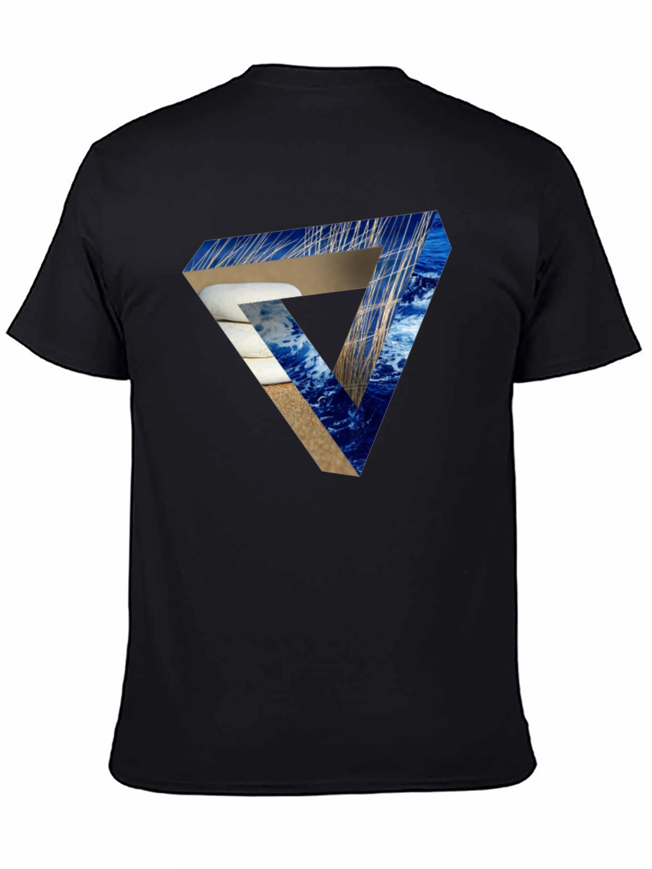 Impossible Triangle Illusion Graphic T-Shirt