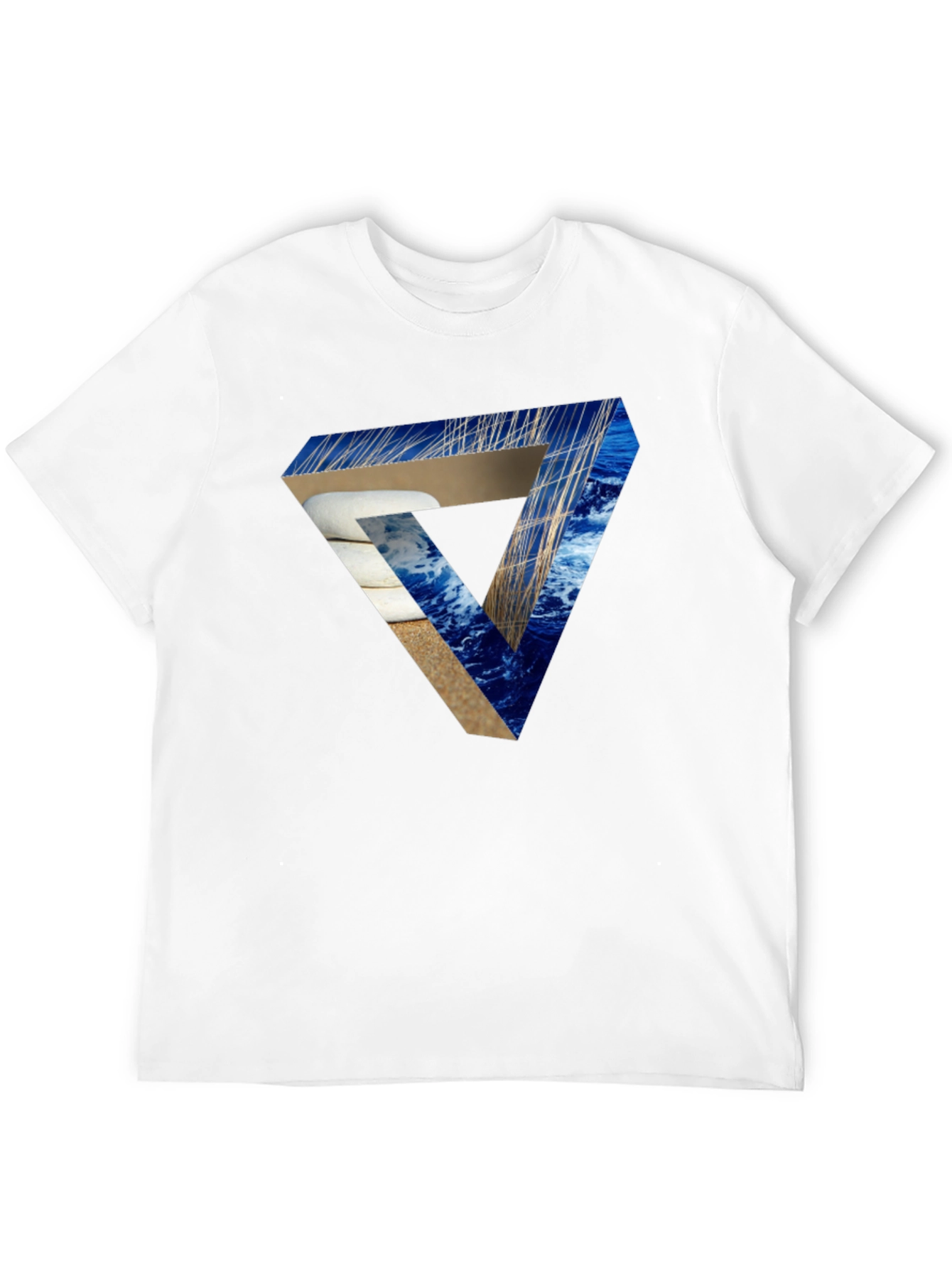 Impossible Triangle Illusion Graphic T-Shirt