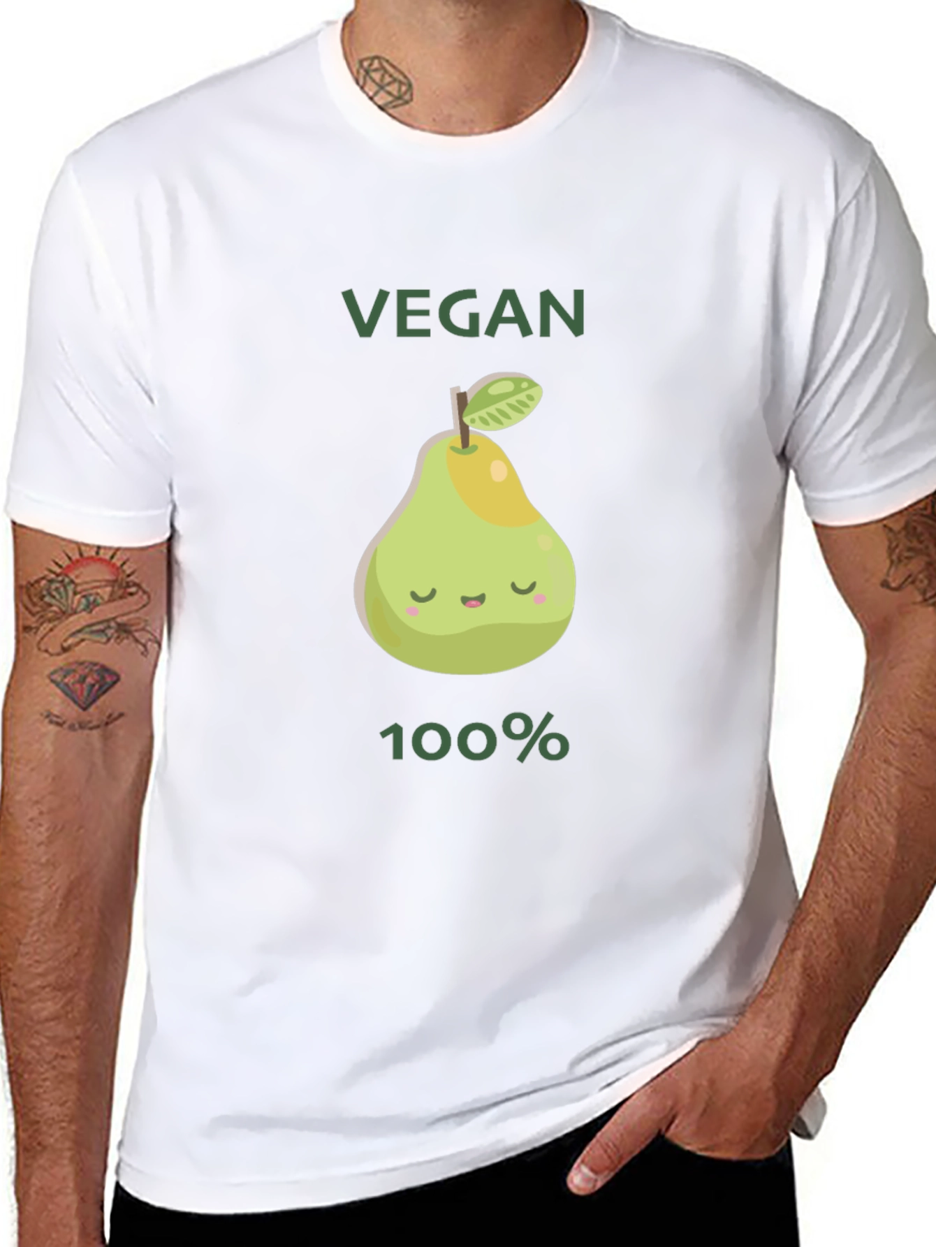 Vegan 100% Pear Graphic Tee