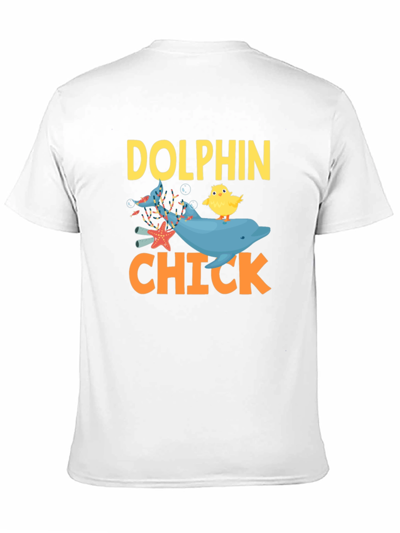 Dolphin Chick Novelty Graphic T-Shirt