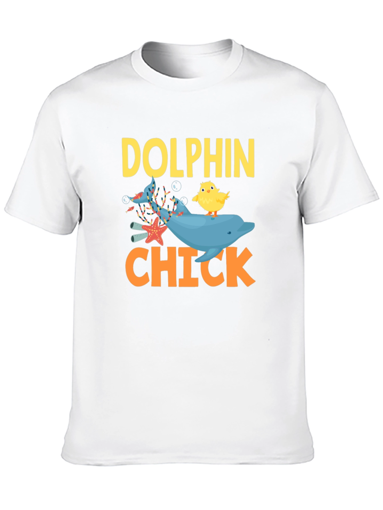Dolphin Chick Novelty Graphic T-Shirt
