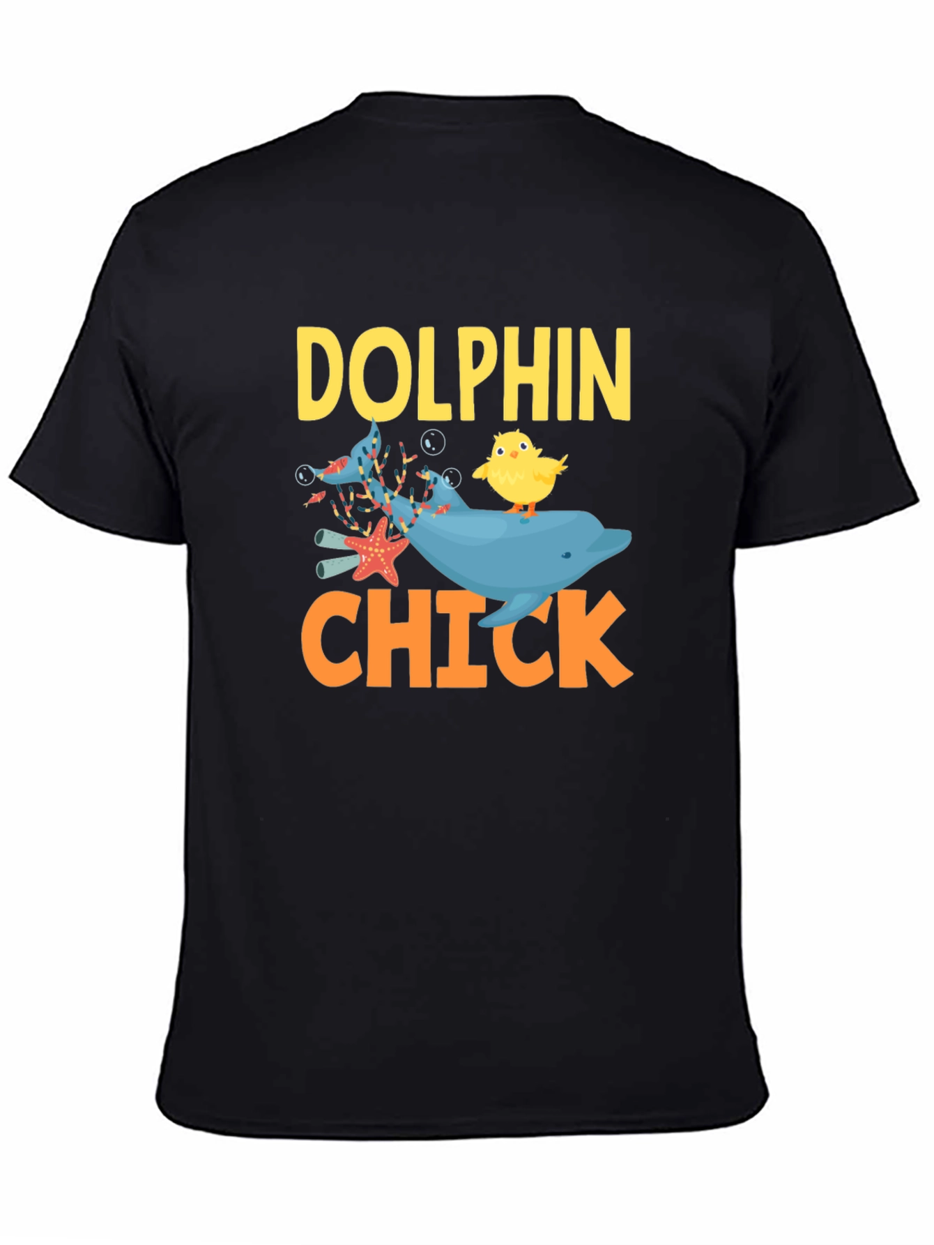 Dolphin Chick Novelty Graphic T-Shirt