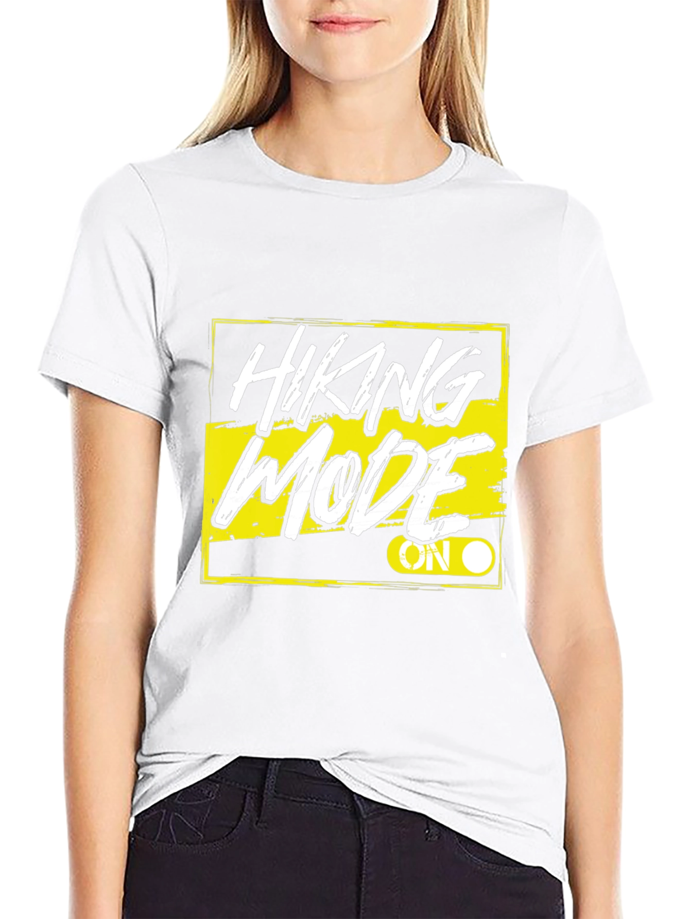 Hiking Mode On Black T-Shirt