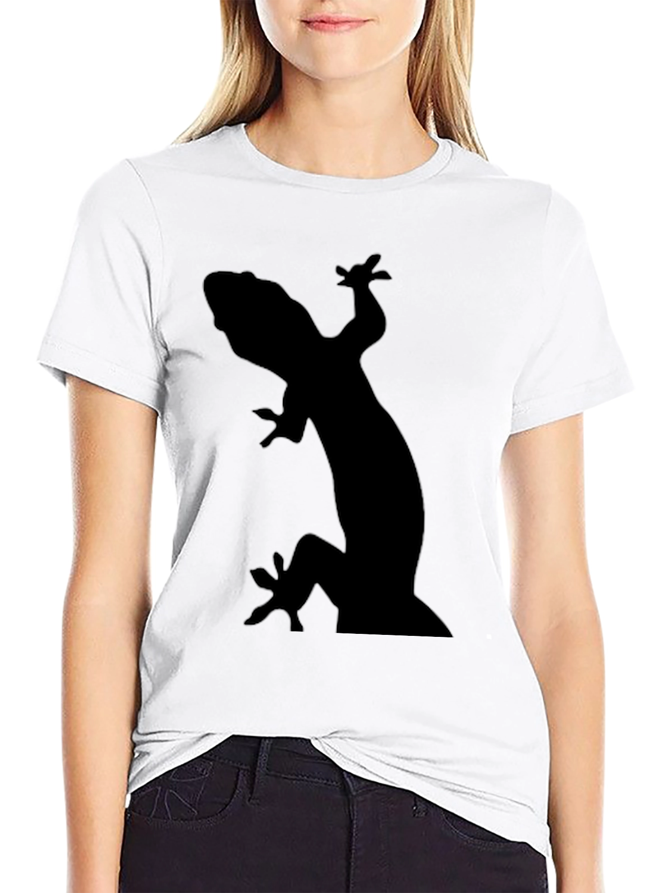 Gecko Silhouette Black T-Shirt