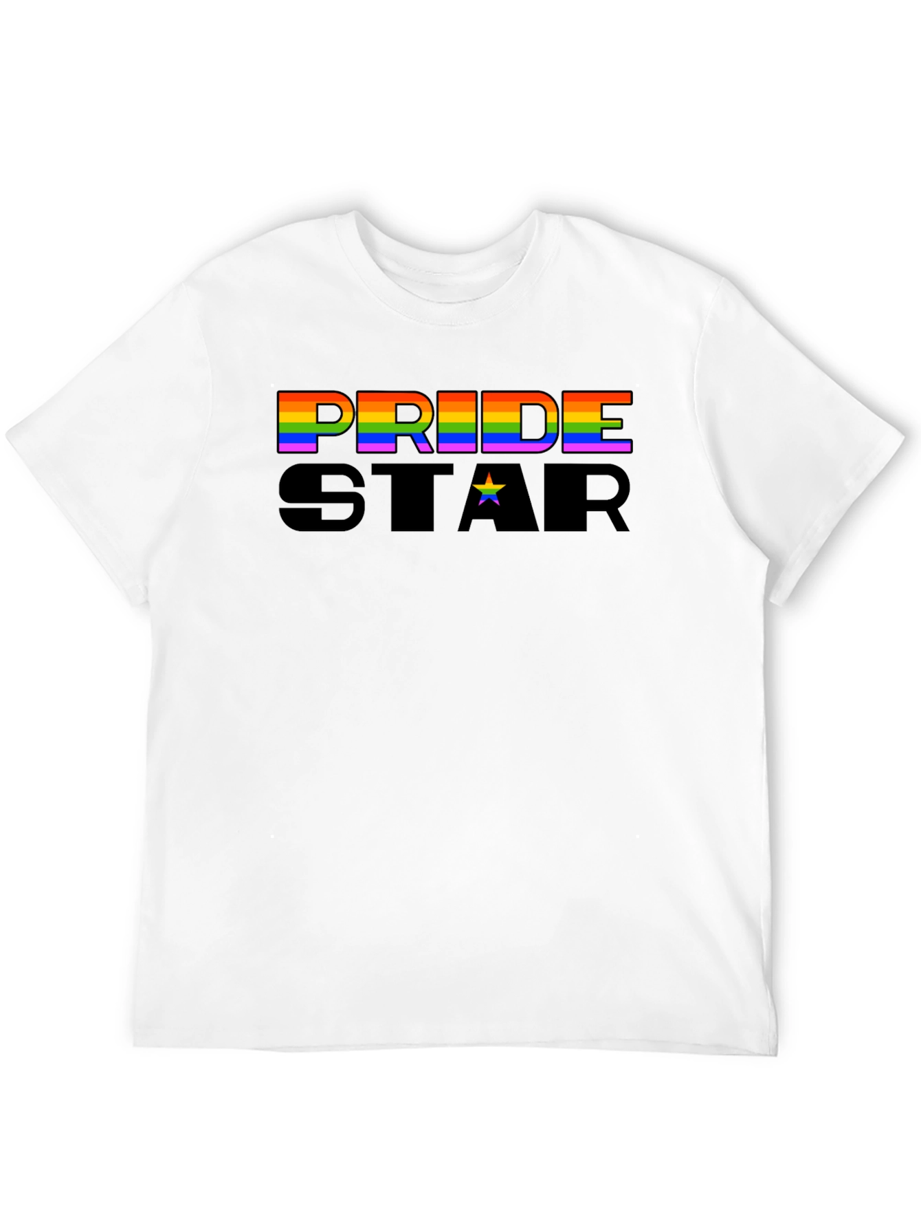 Pride Star Graphic Tee - Black