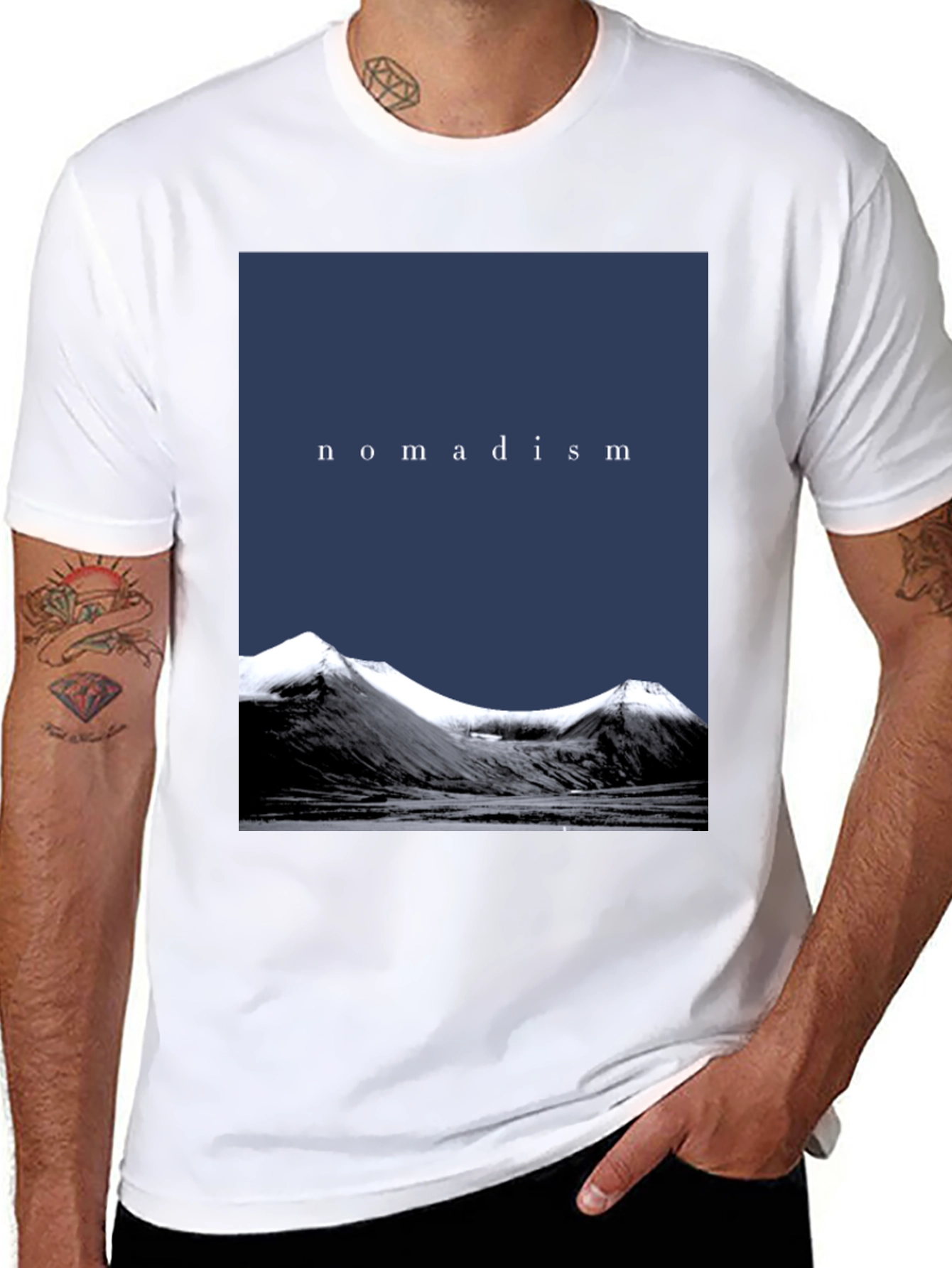 Nomadism Mountain Graphic Black T-Shirt