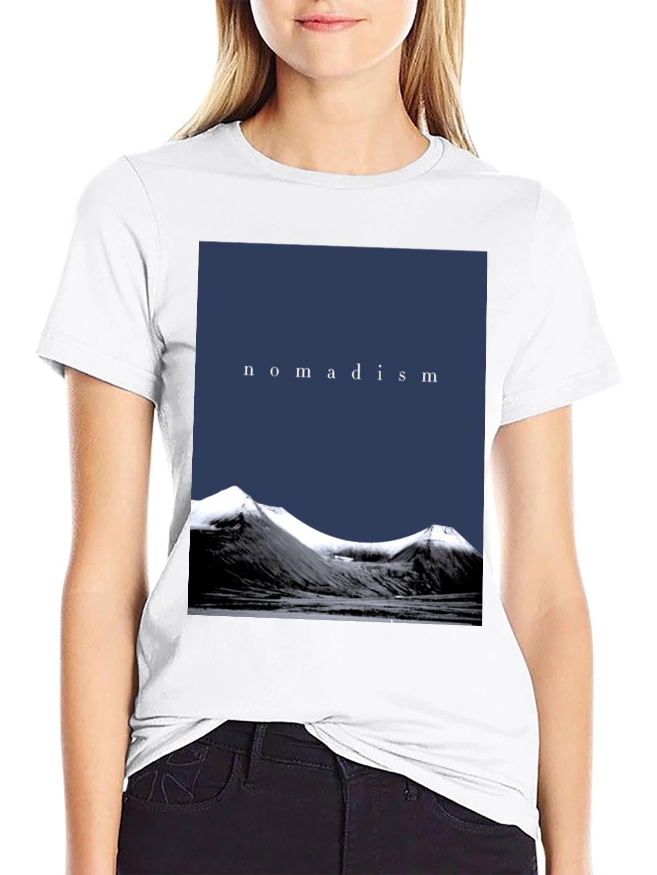 Nomadism Mountain Graphic Black T-Shirt