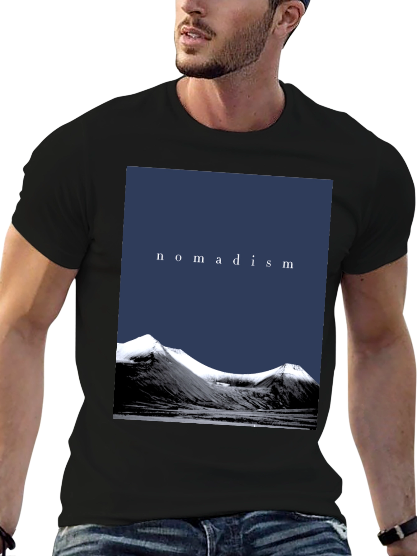 Nomadism Mountain Graphic Black T-Shirt
