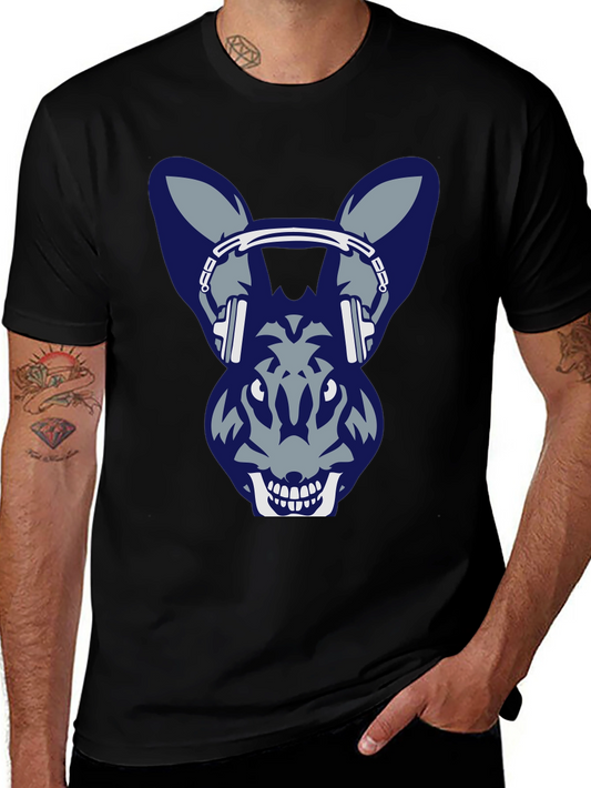 Cool Rabbit with Headphone Graphic Tee