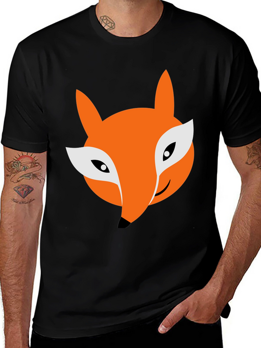 Fox Graphic Tee - Soft Cotton Blend Casual Style