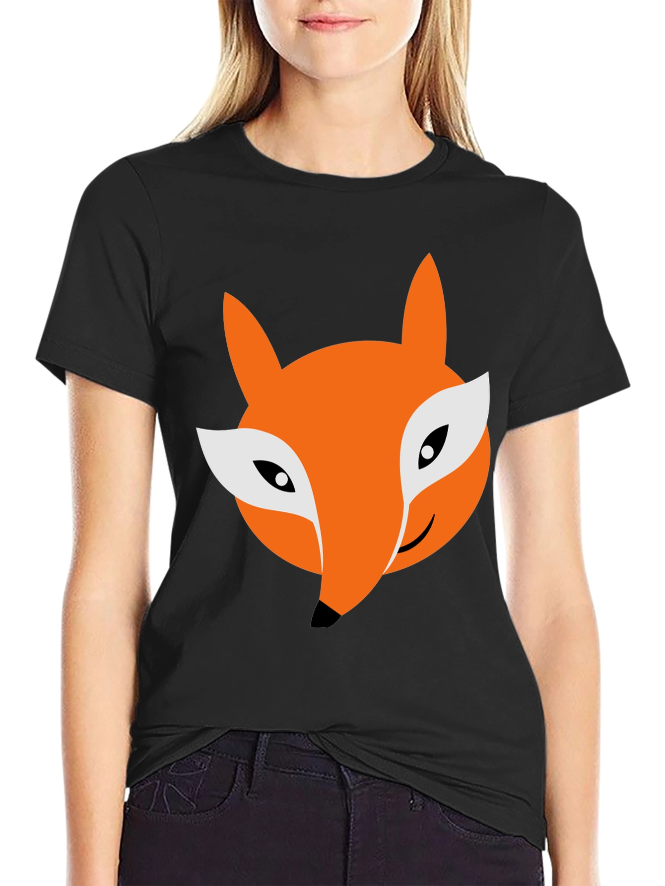 Fox Graphic Tee - Soft Cotton Blend Casual Style
