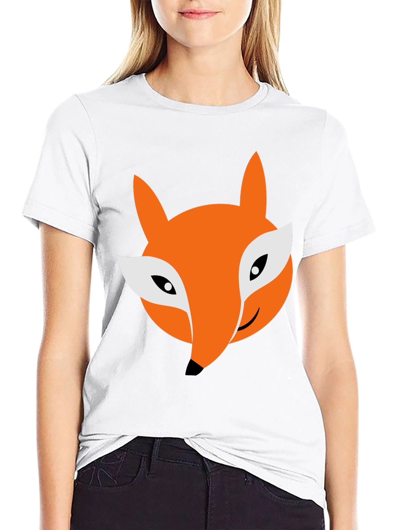 Fox Graphic Tee - Soft Cotton Blend Casual Style