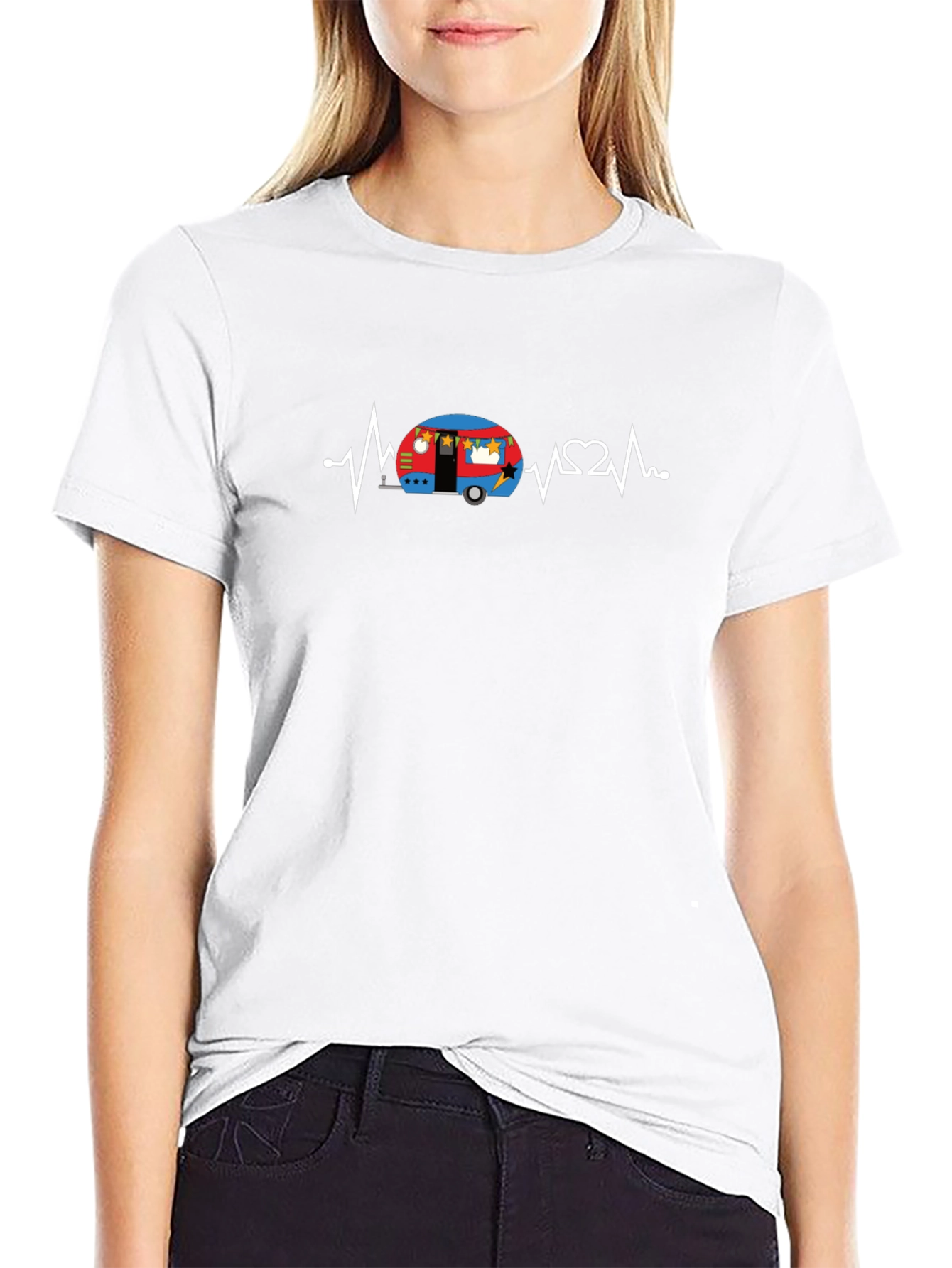 Camper Heartbeat T-Shirt - Camping Lover Tee