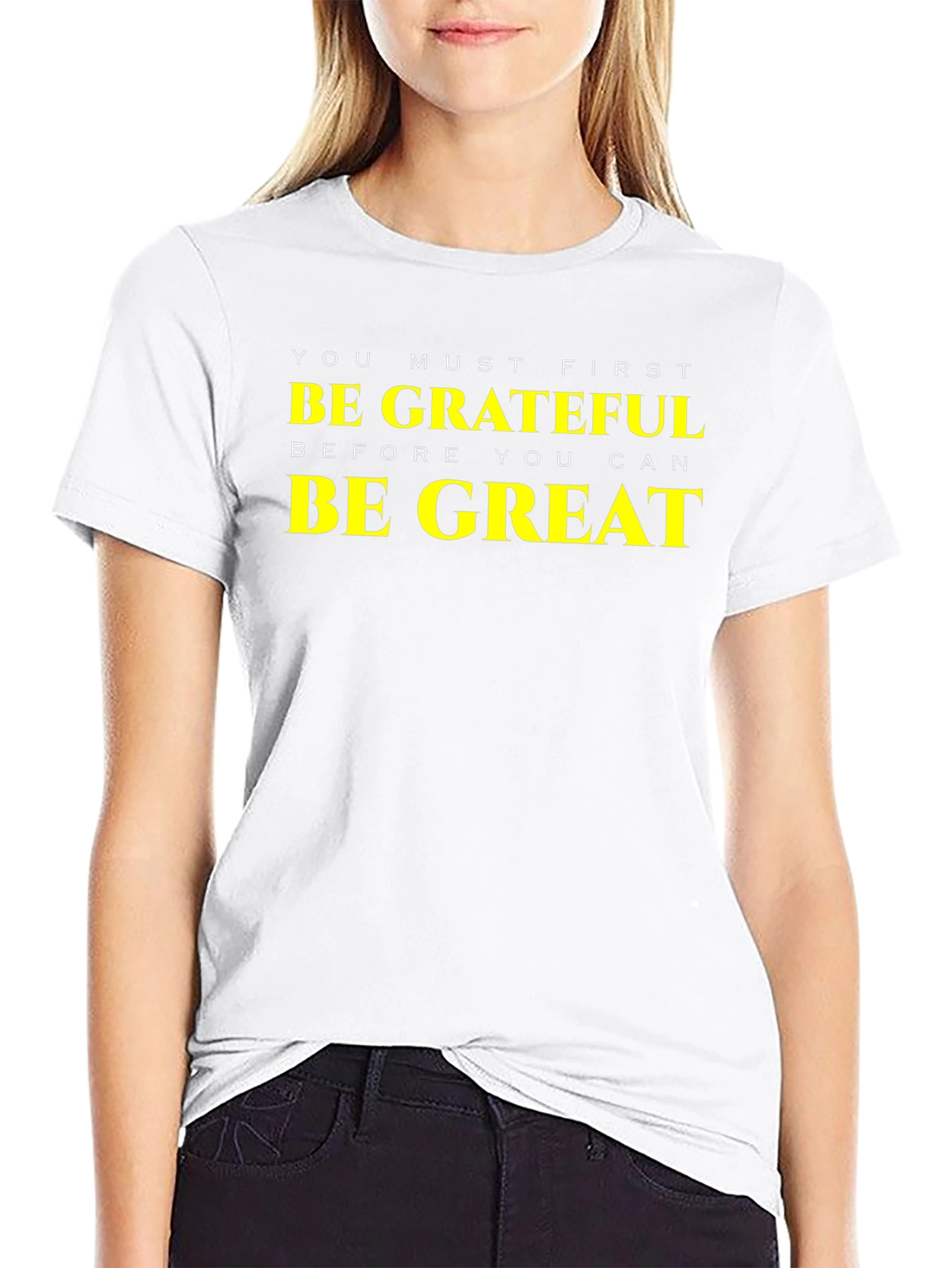 Grateful Be Great Black T-Shirt - Motivational Tee