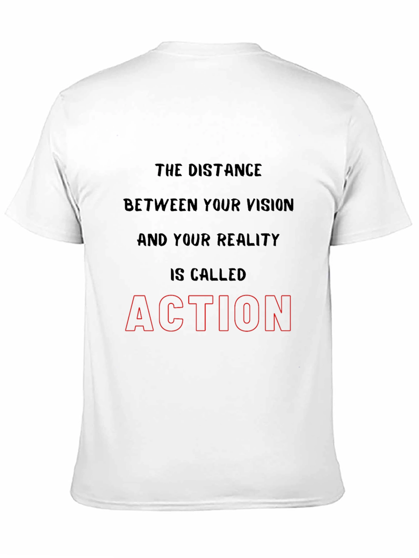 Motivational Action Graphic Tee - Black