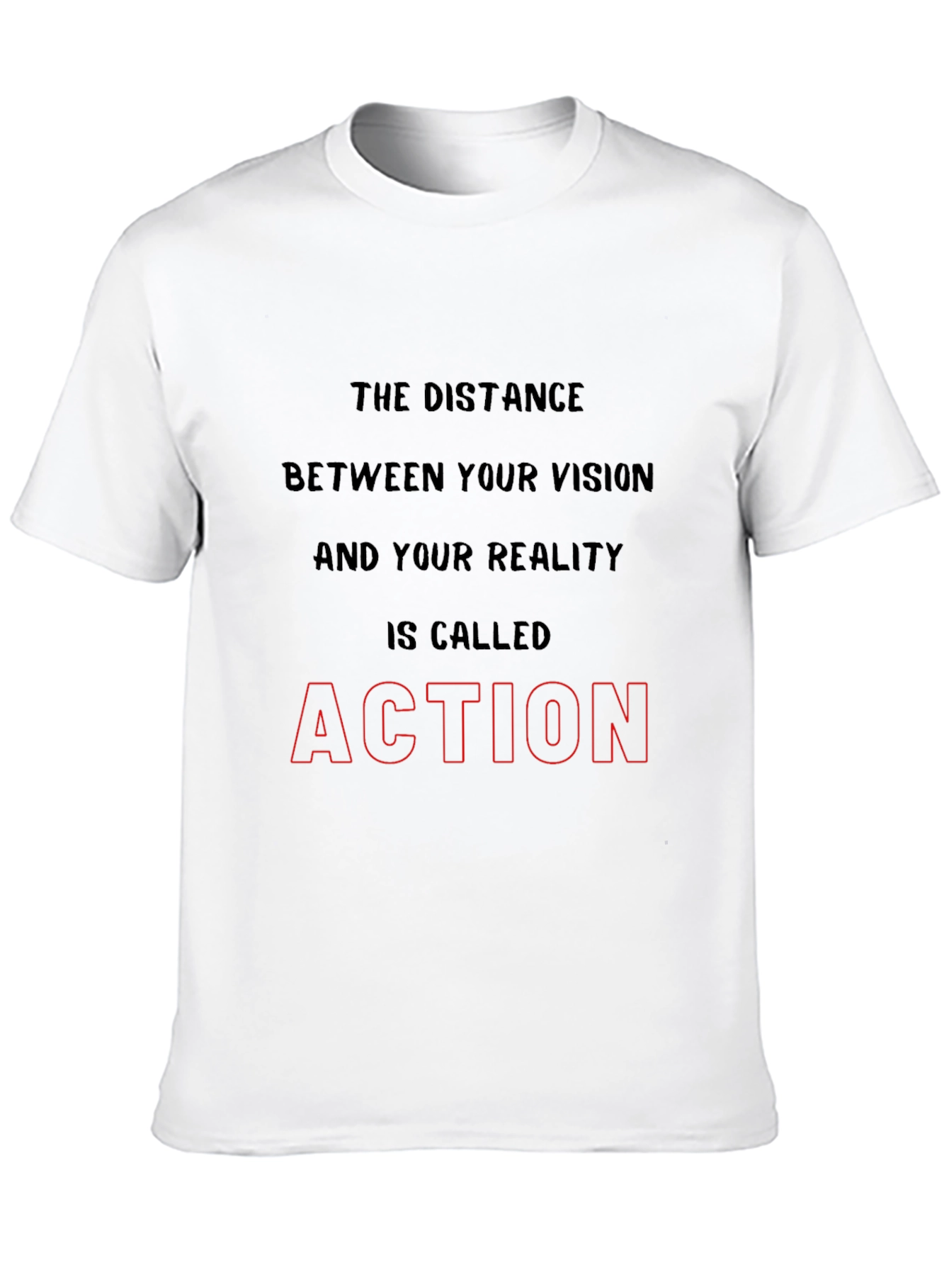 Motivational Action Graphic Tee - Black