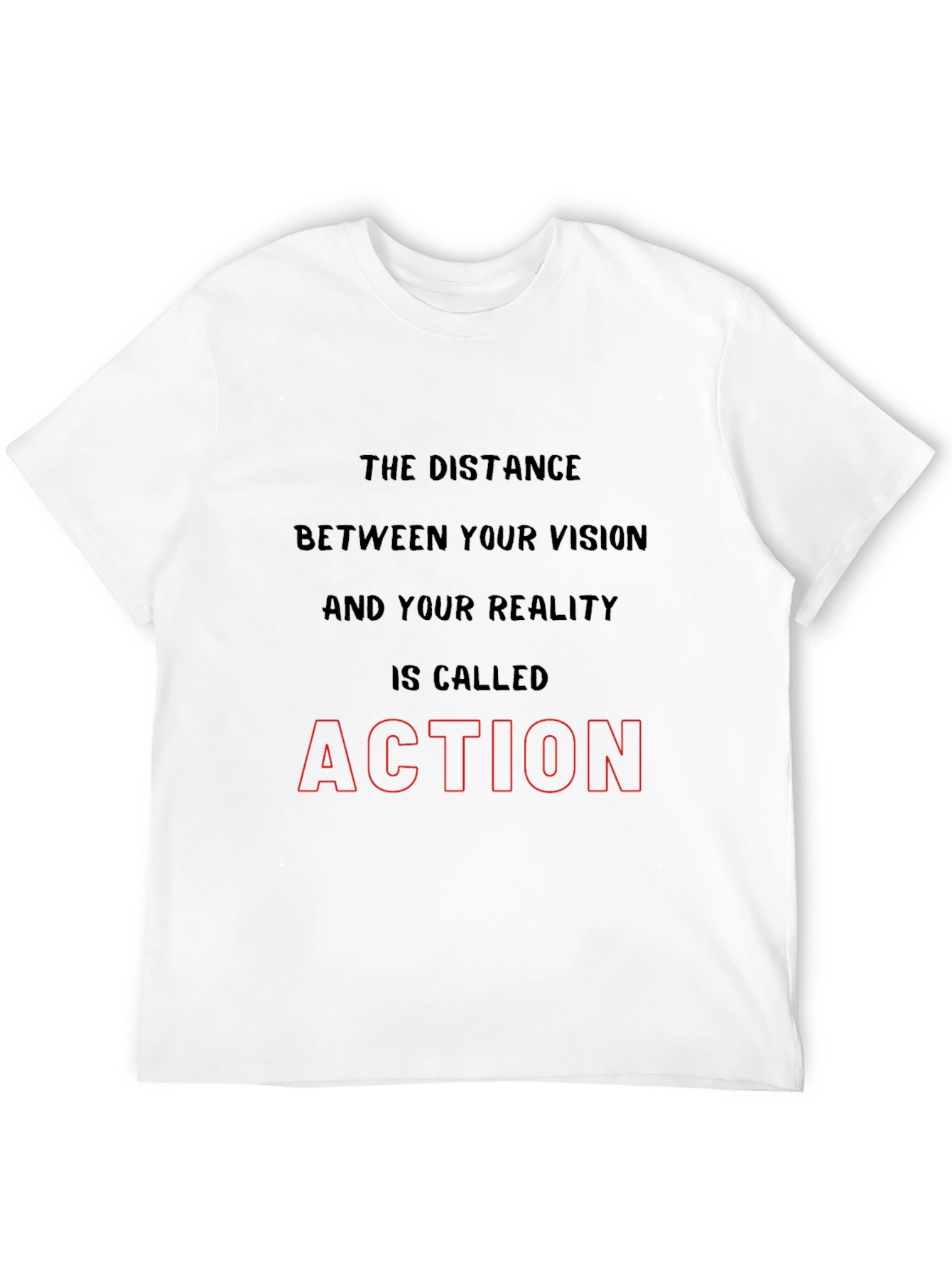 Motivational Action Graphic Tee - Black