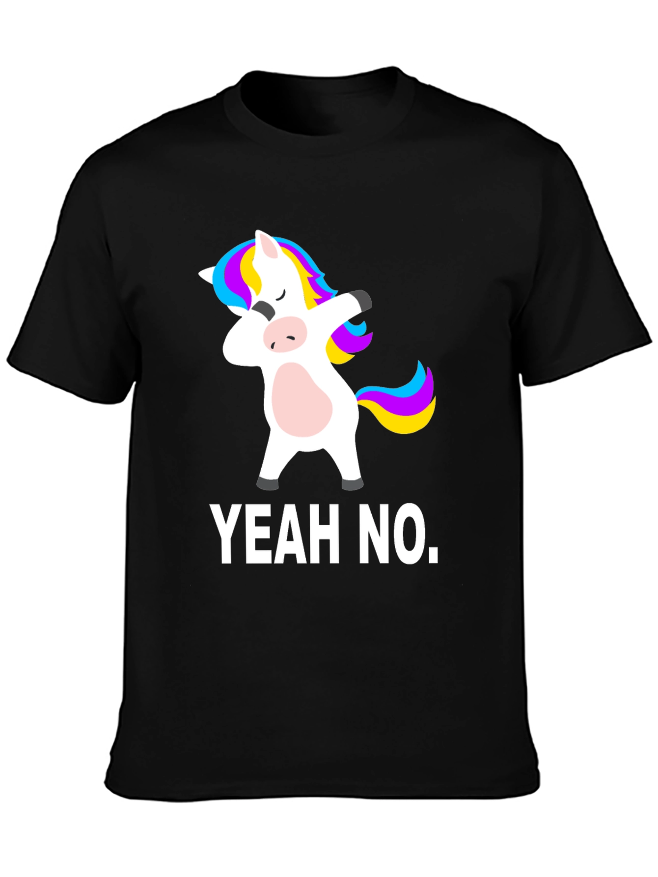 Yeah No. Unicorn Dab Black T-Shirt