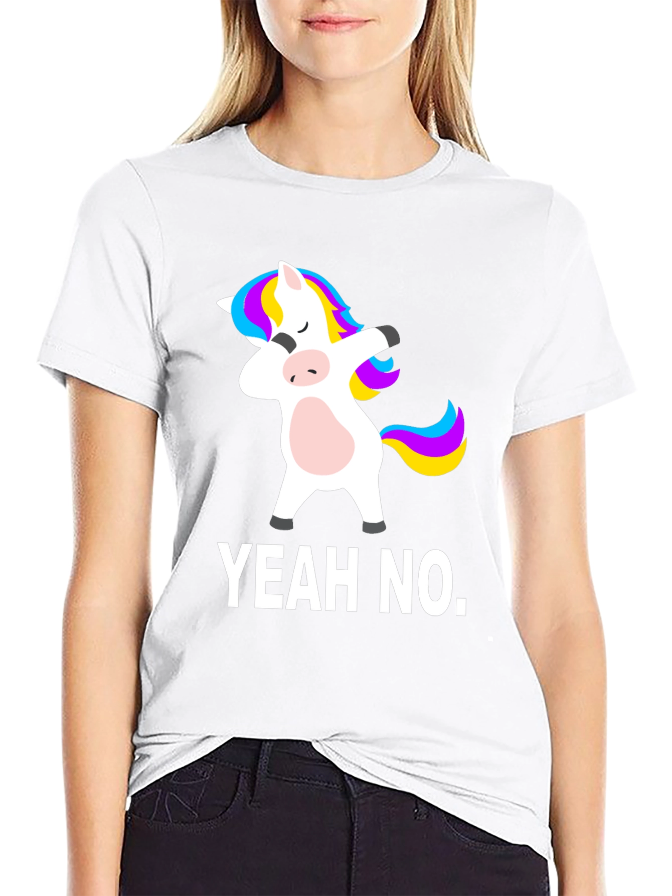 Yeah No. Unicorn Dab Black T-Shirt