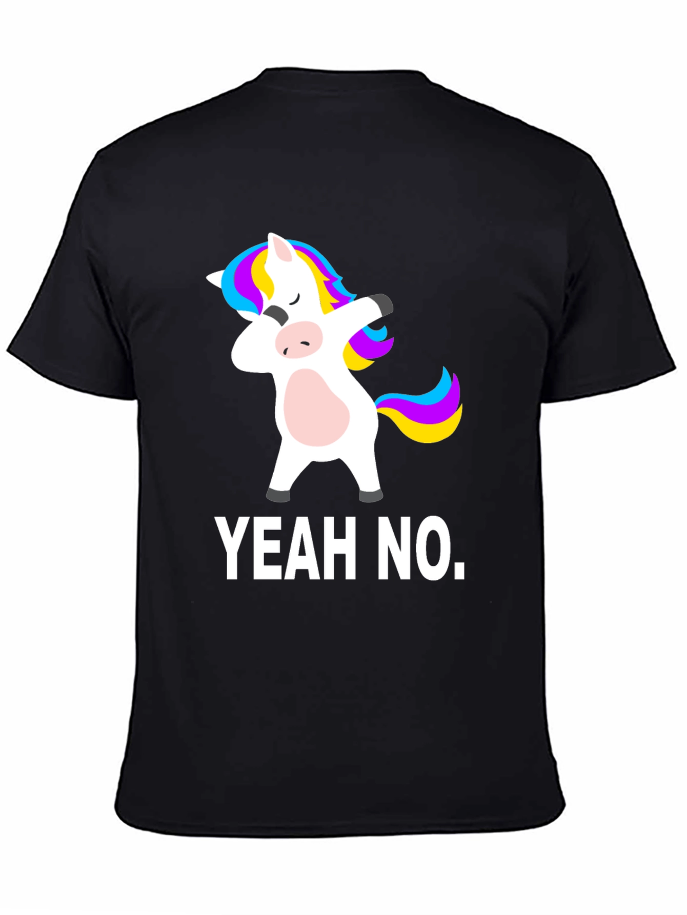 Yeah No. Unicorn Dab Black T-Shirt