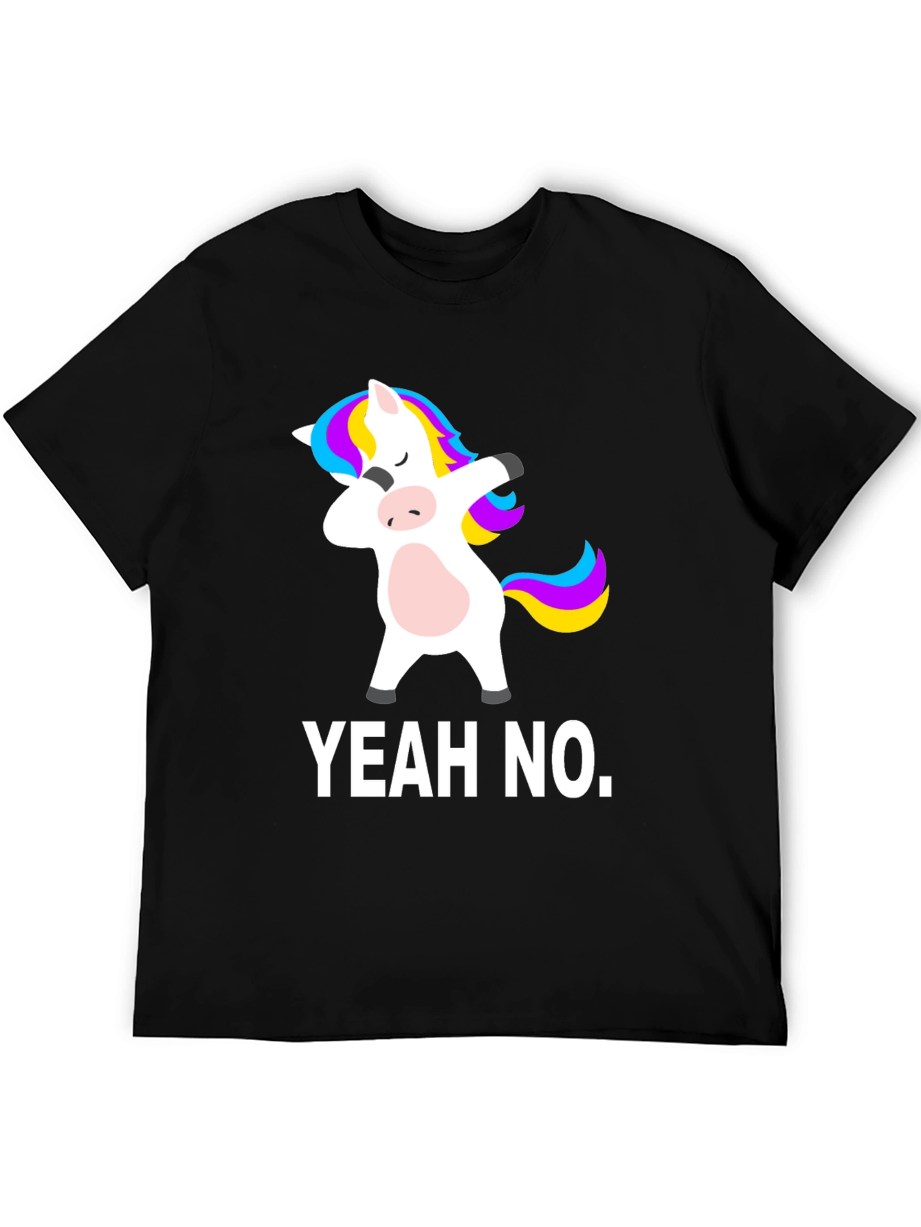 Yeah No. Unicorn Dab Black T-Shirt