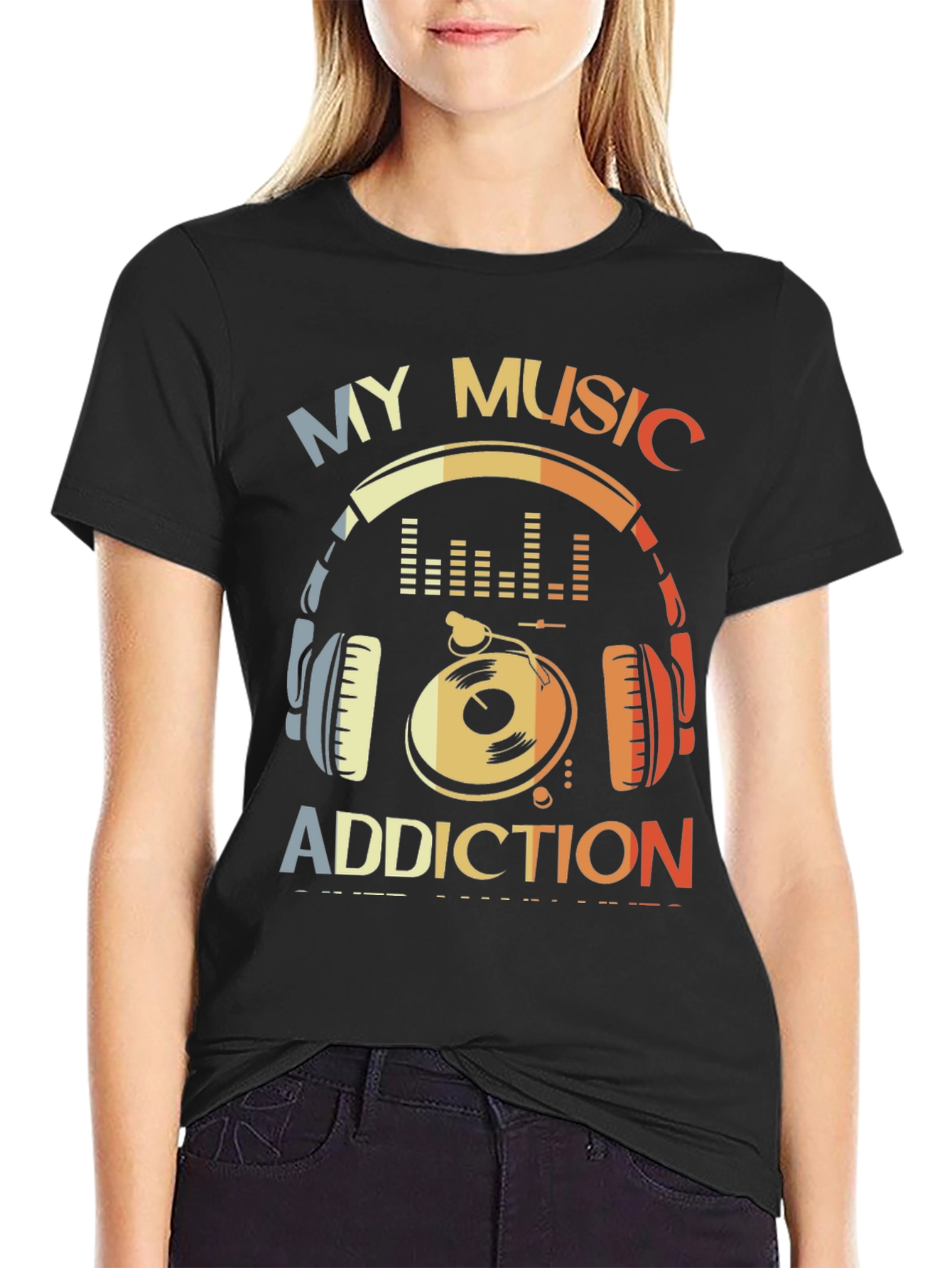 Music Addiction Graphic T-Shirt