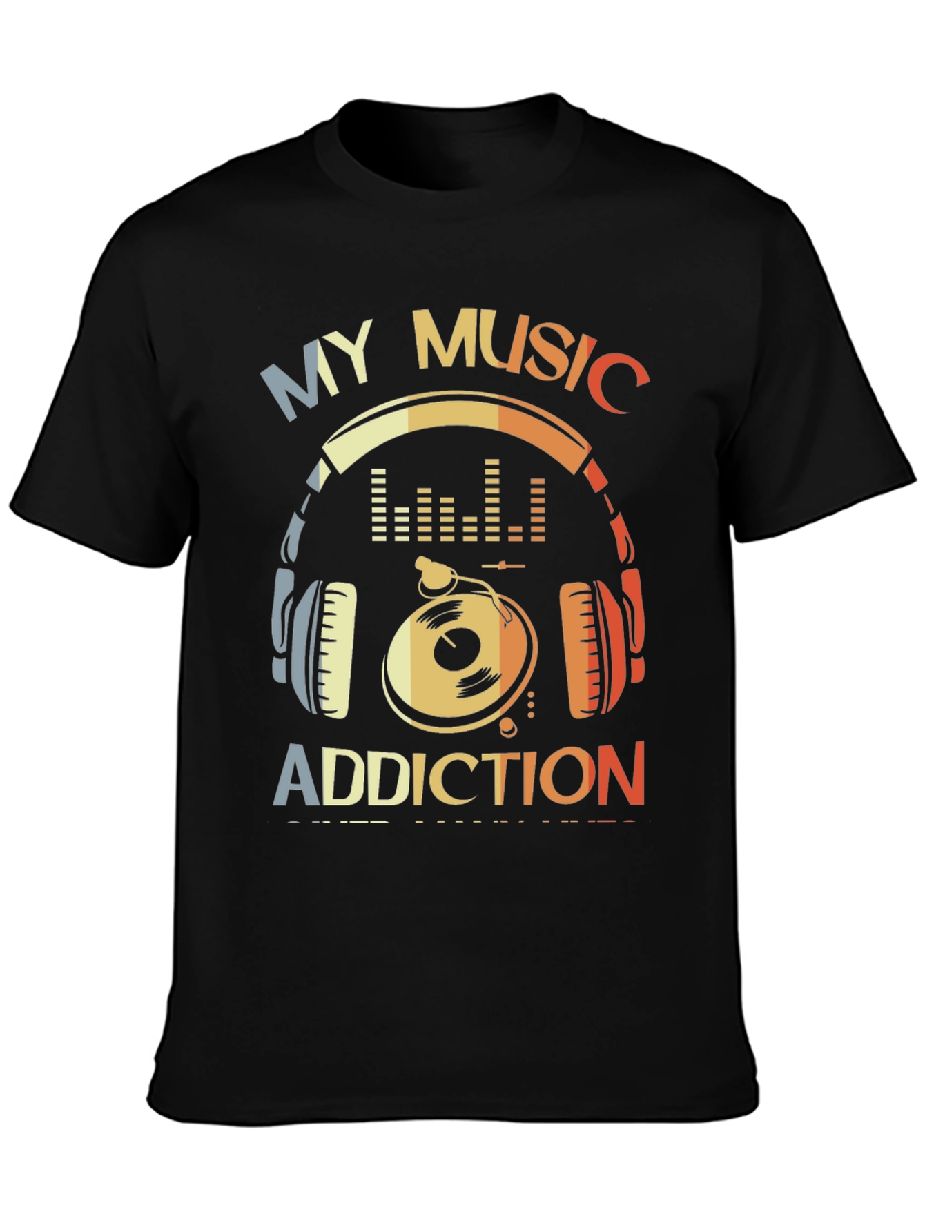 Music Addiction Graphic T-Shirt