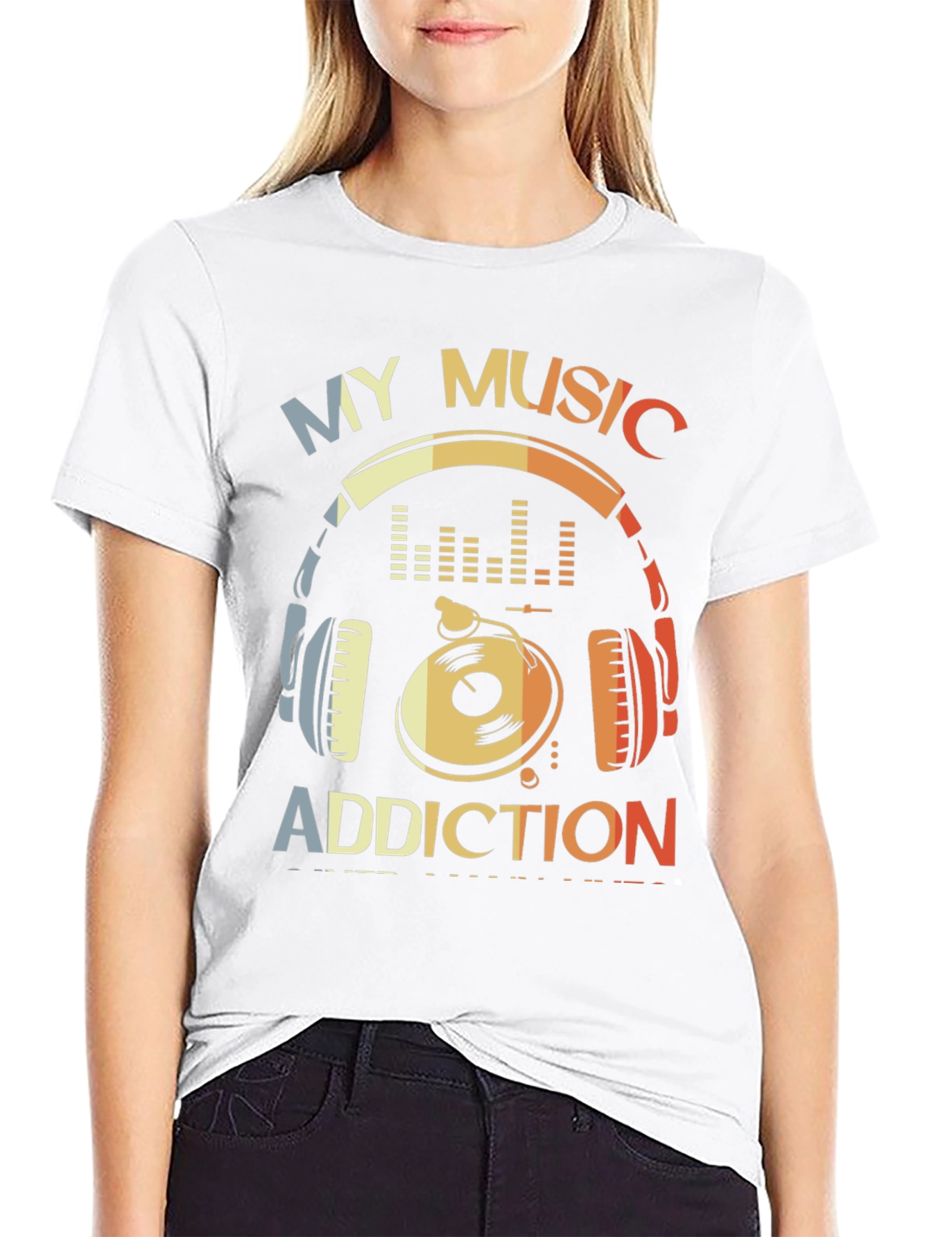 Music Addiction Graphic T-Shirt