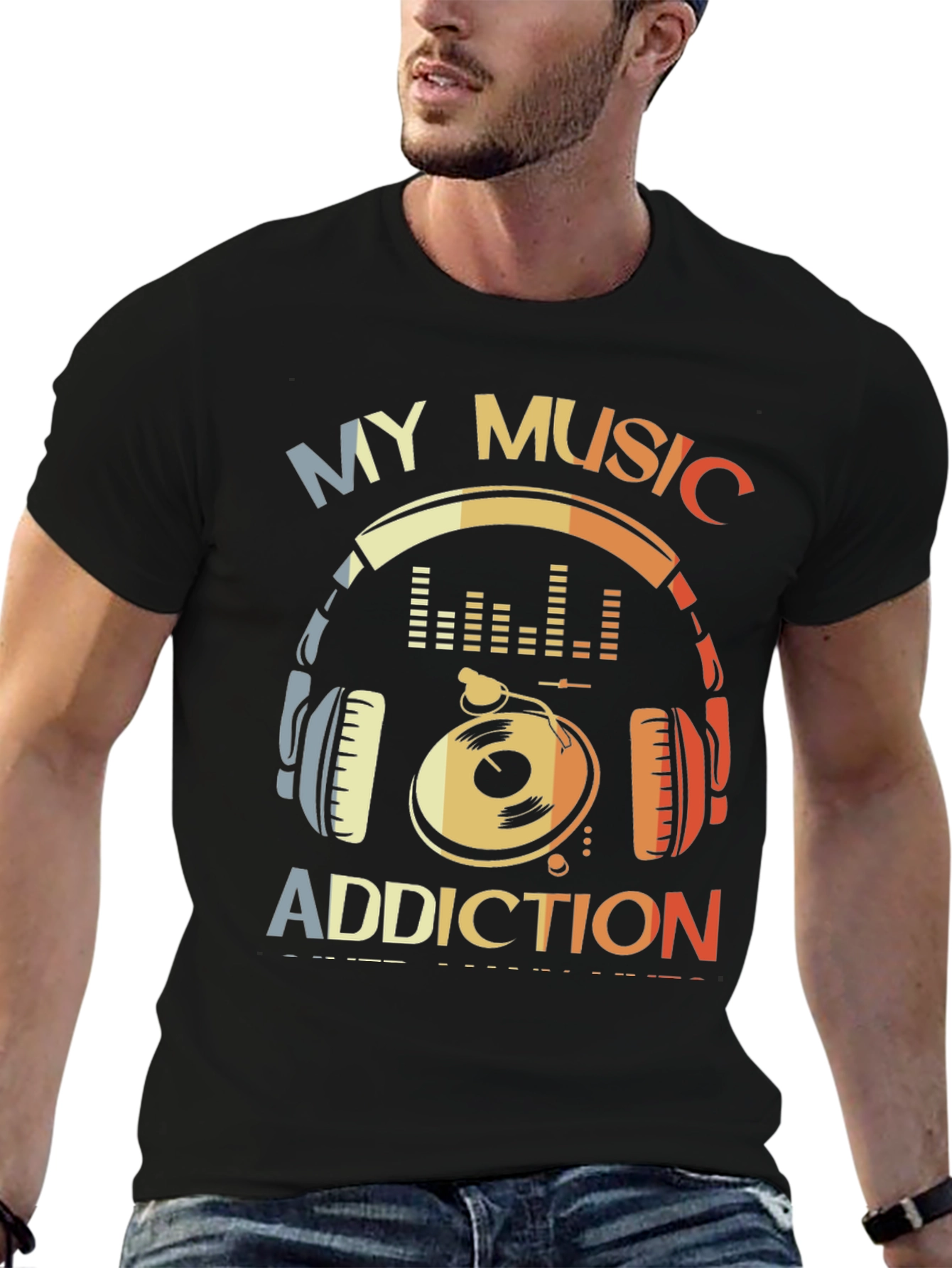 Music Addiction Graphic T-Shirt