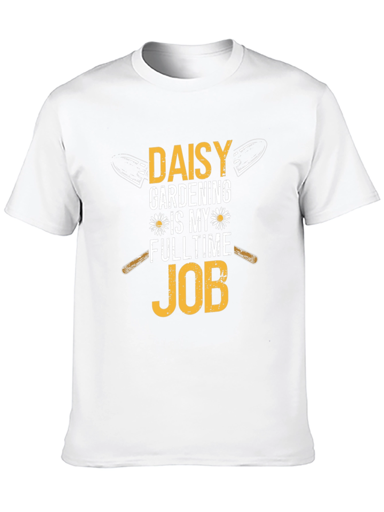 Daisy Gardening Fulltime Job Black T-Shirt
