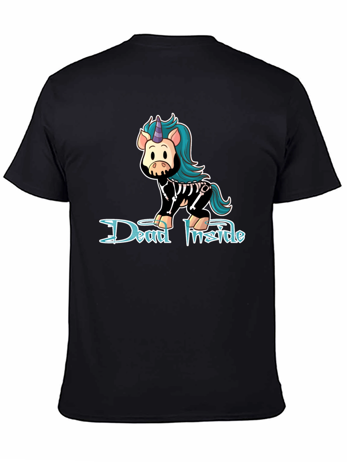 Dead Inside Unicorn Black T-Shirt