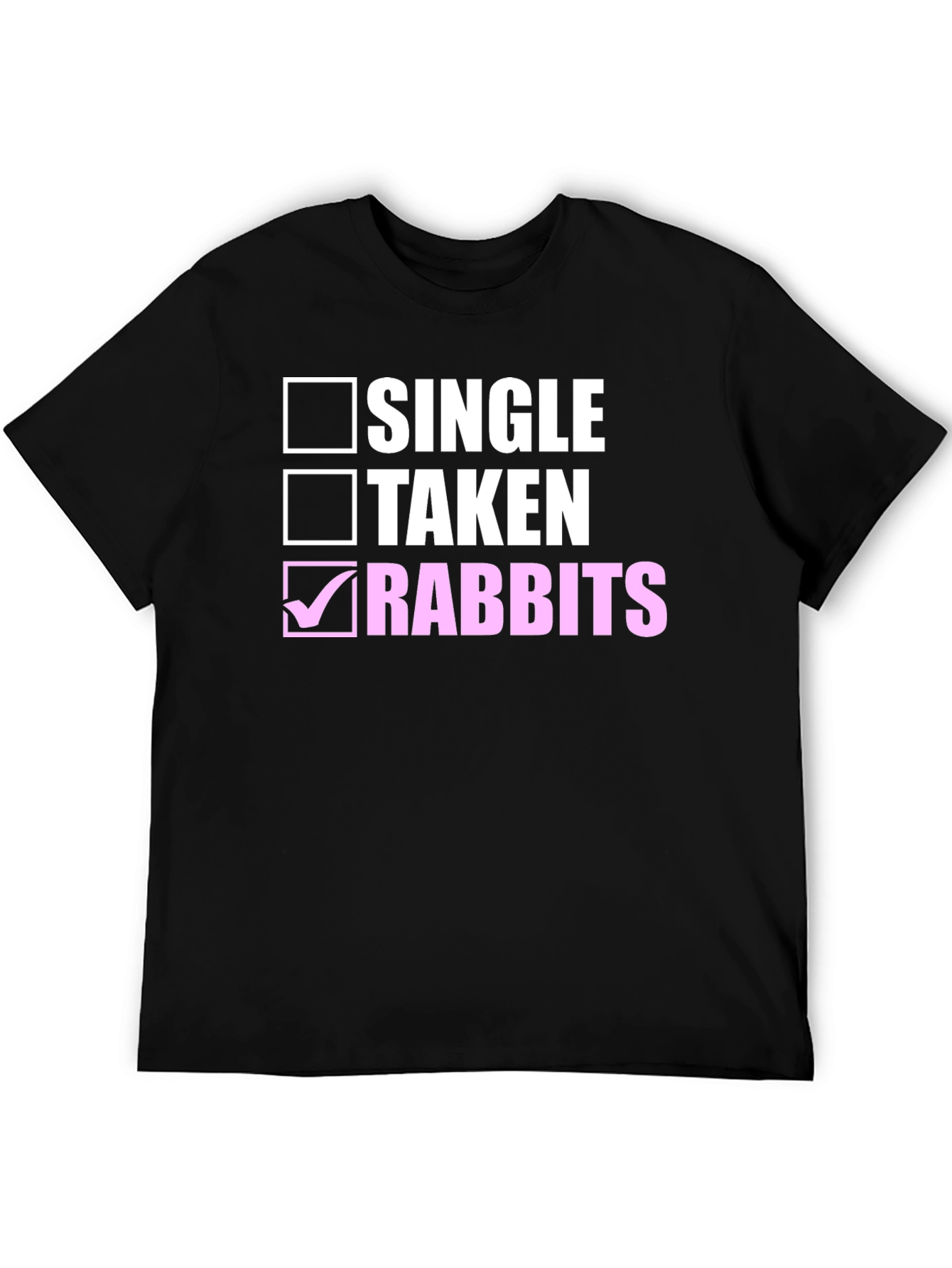 Single Taken Rabbits Black Cotton Tee