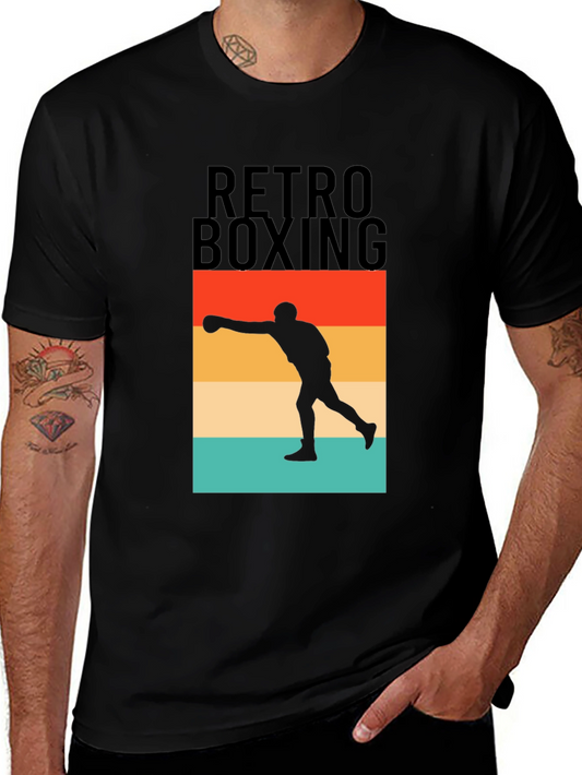 Retro Boxing Graphic Tee - Vintage Style Punch T-Shirt