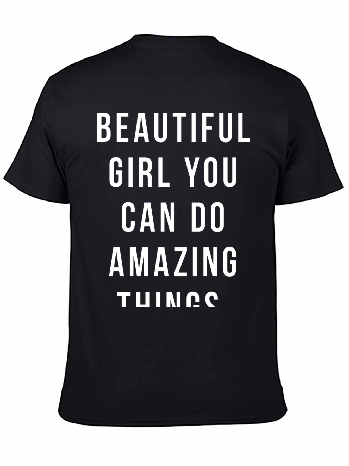 Inspirational Amazing Things Black Graphic Tee
