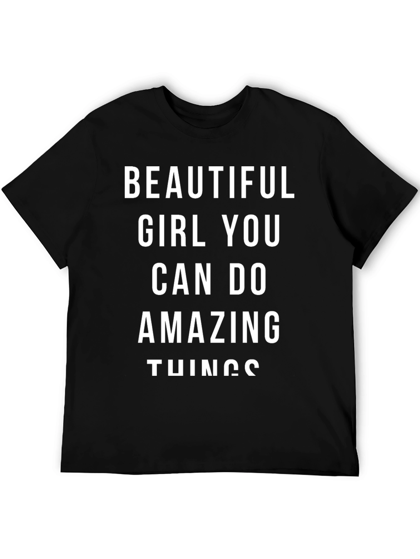 Inspirational Amazing Things Black Graphic Tee