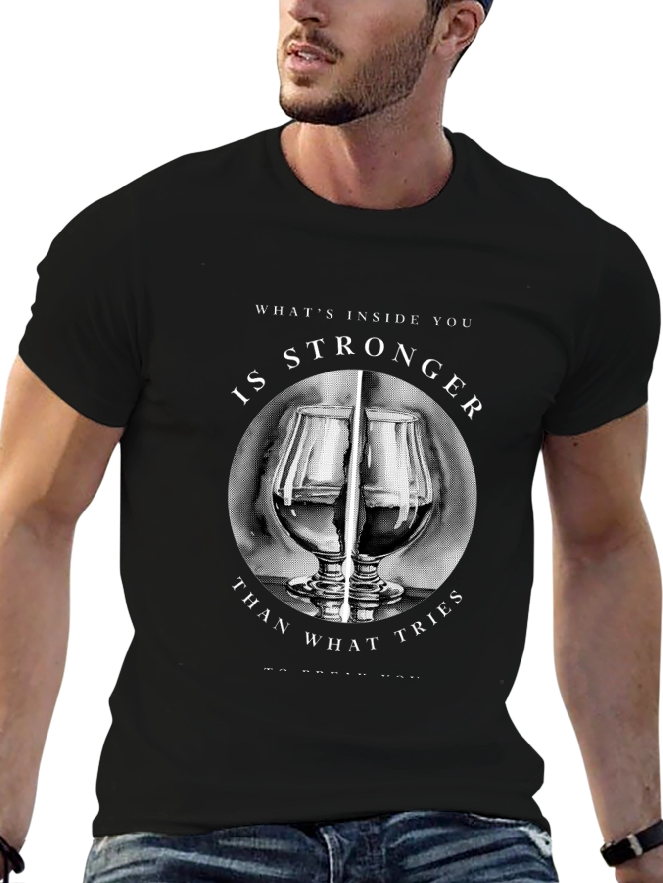 Stronger Inside T-Shirt - Motivational Graphic Tee