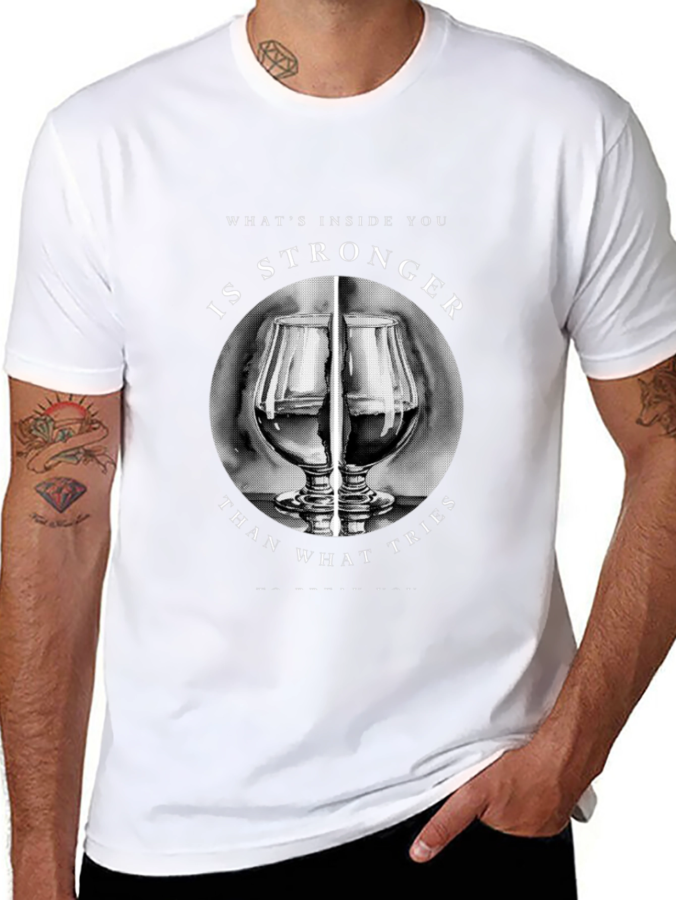 Stronger Inside T-Shirt - Motivational Graphic Tee
