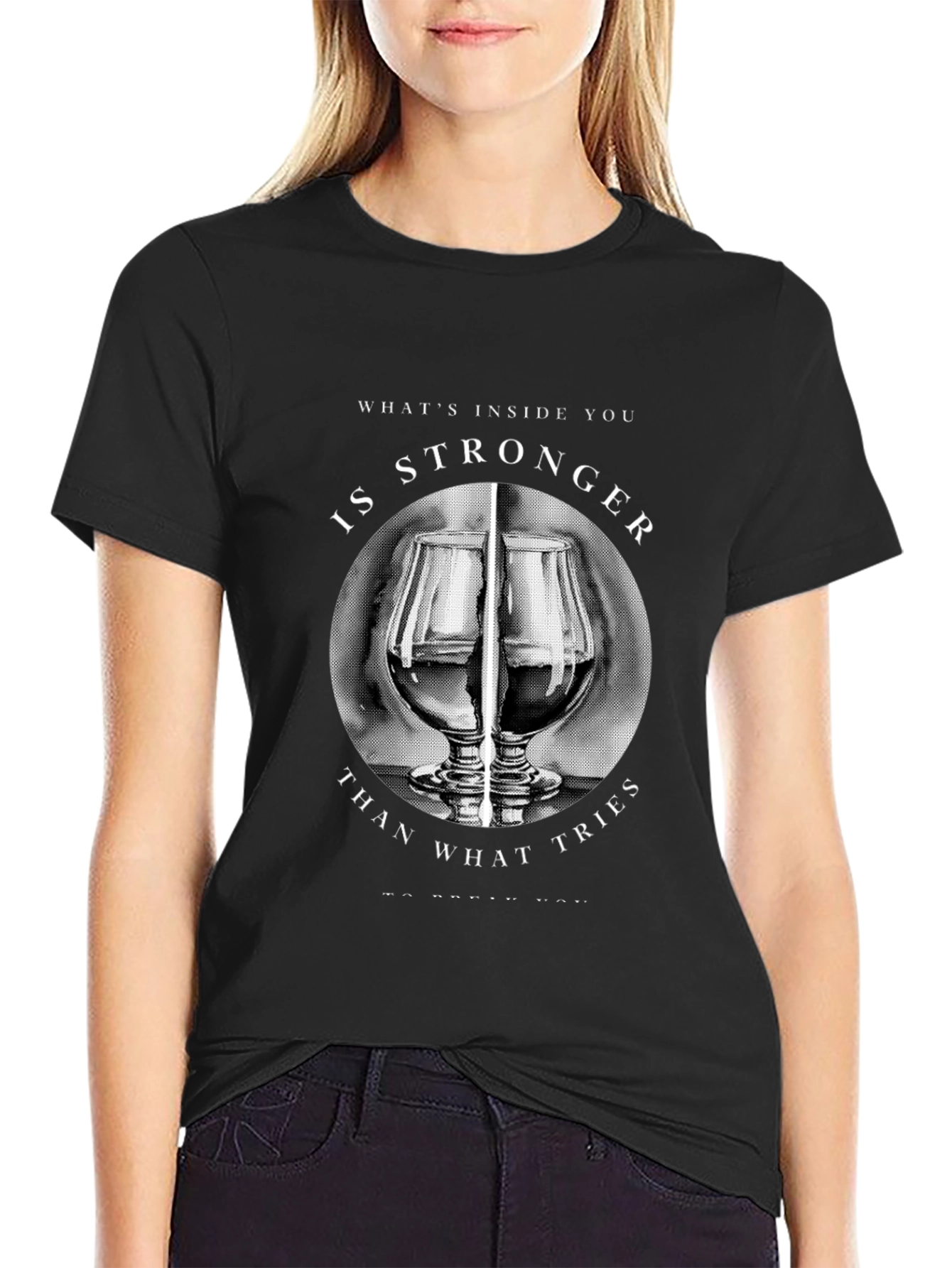 Stronger Inside T-Shirt - Motivational Graphic Tee