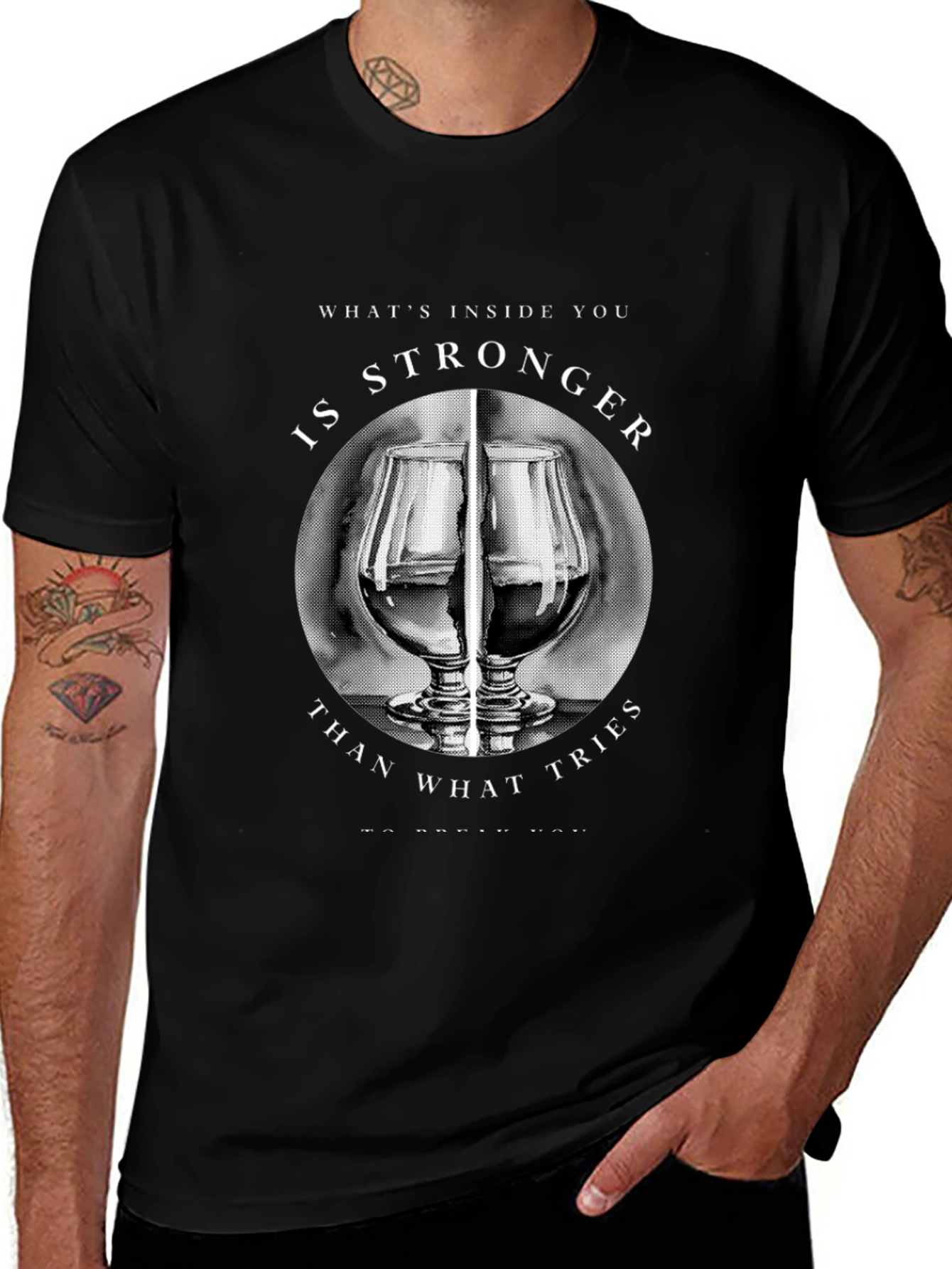 Stronger Inside T-Shirt - Motivational Graphic Tee
