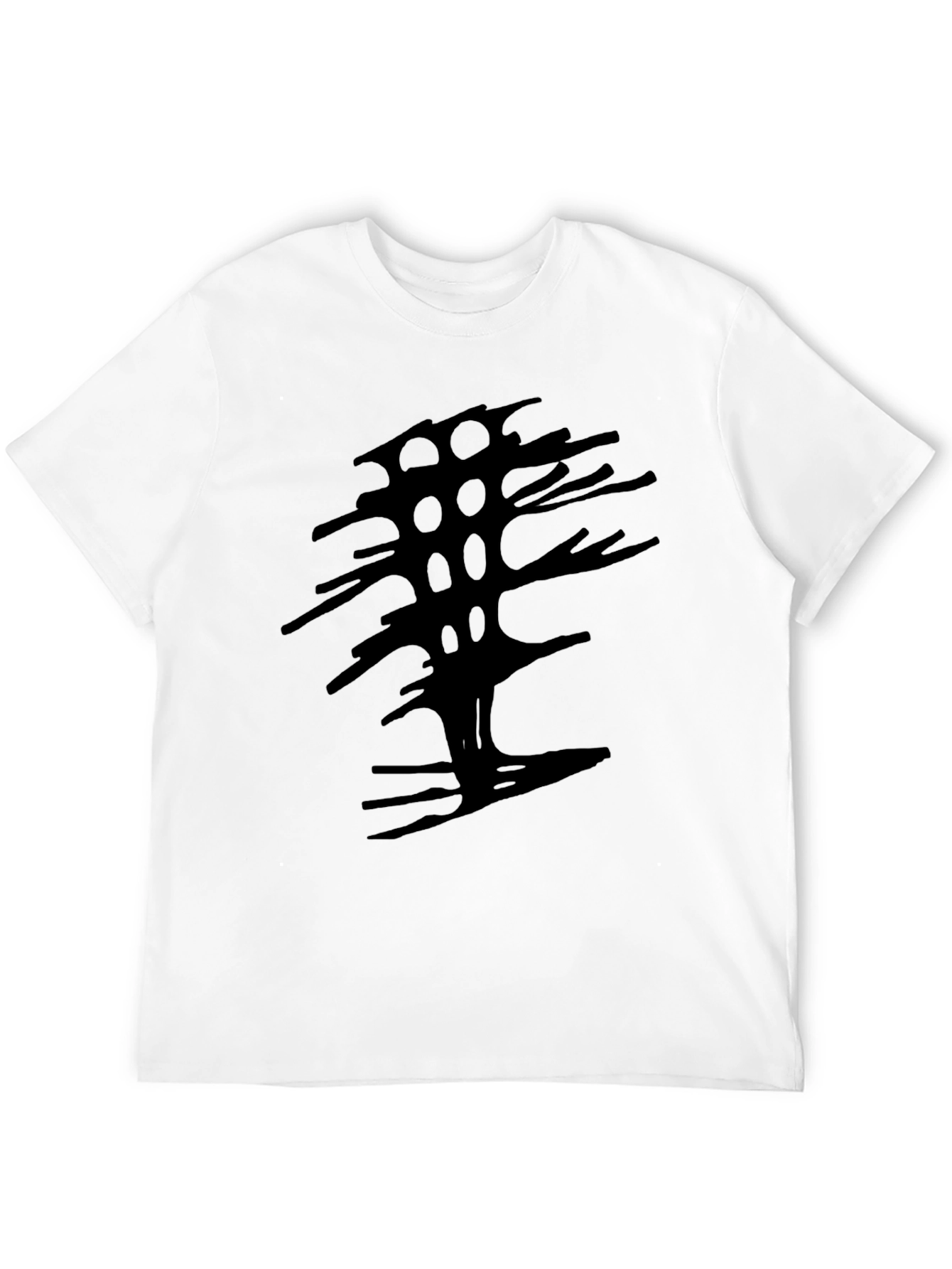 Abstract Tree Graphic Black Tee