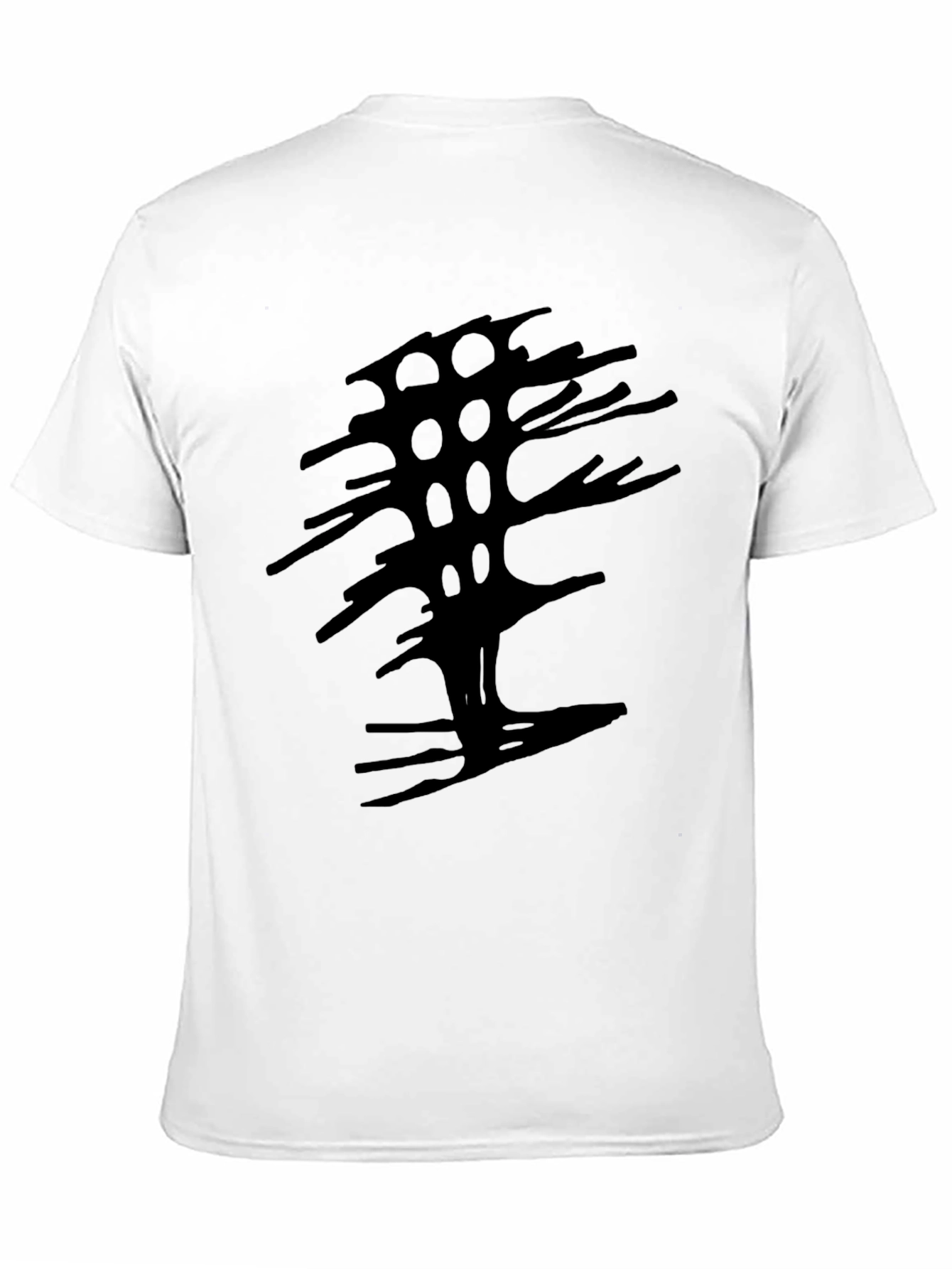 Abstract Tree Graphic Black Tee